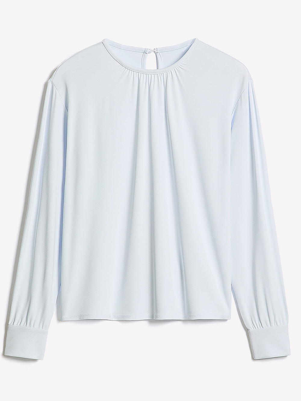 RW&CO Long-Sleeve Top with Shirred Crew Neckline