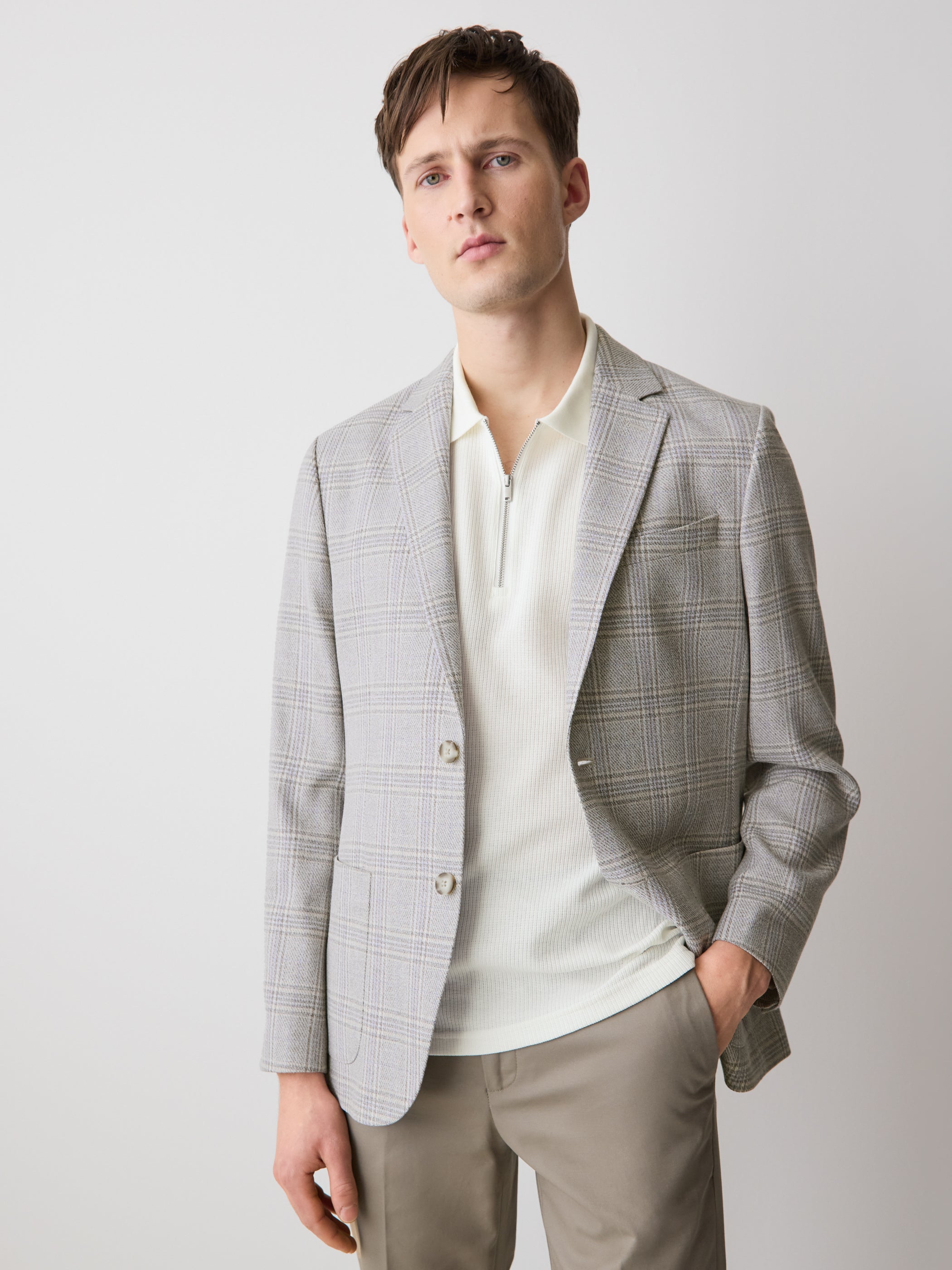 RW&CO Slim Fit Plaid Blazer