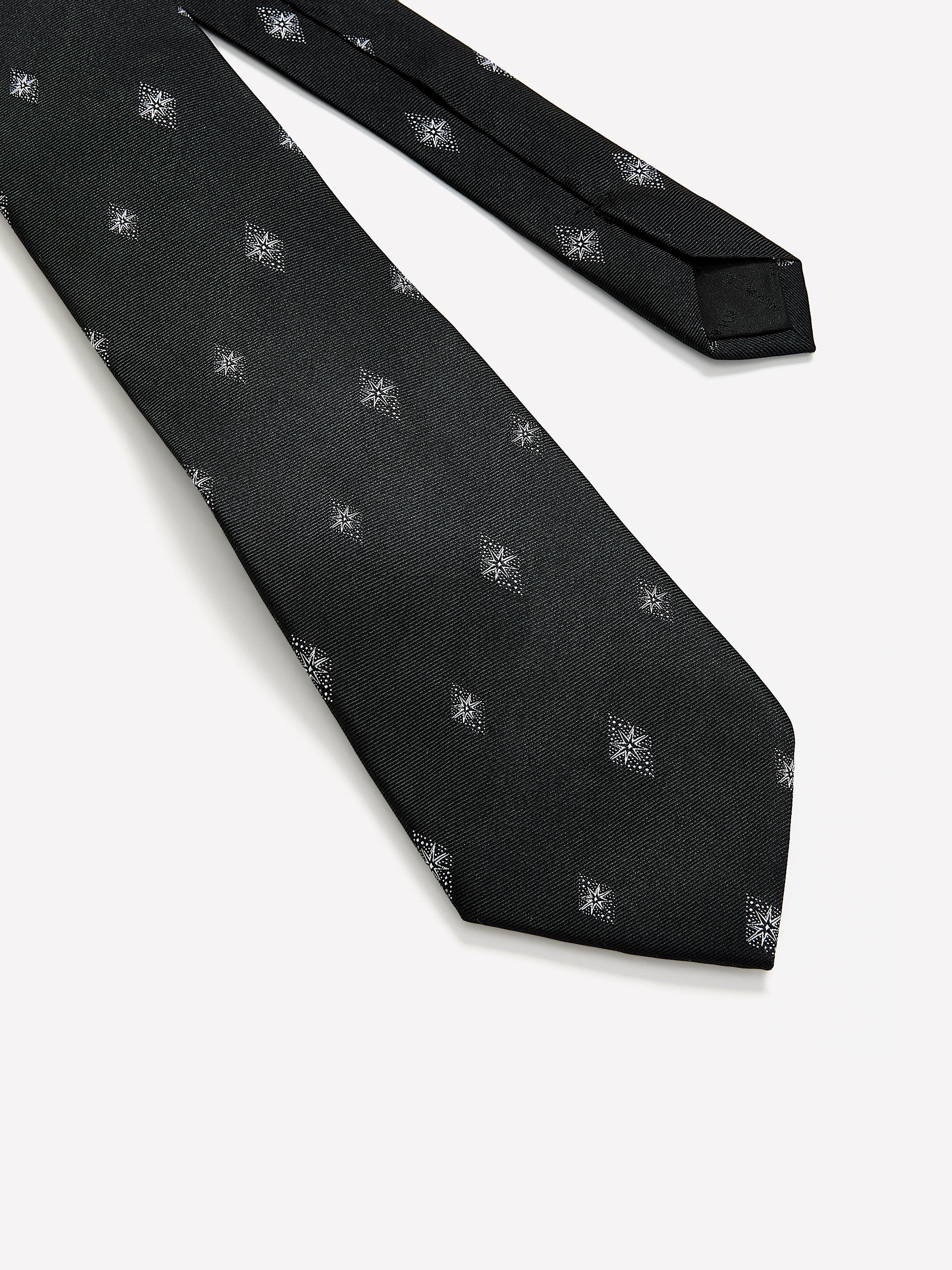 RW&CO Wide Tie with Woven Pattern
