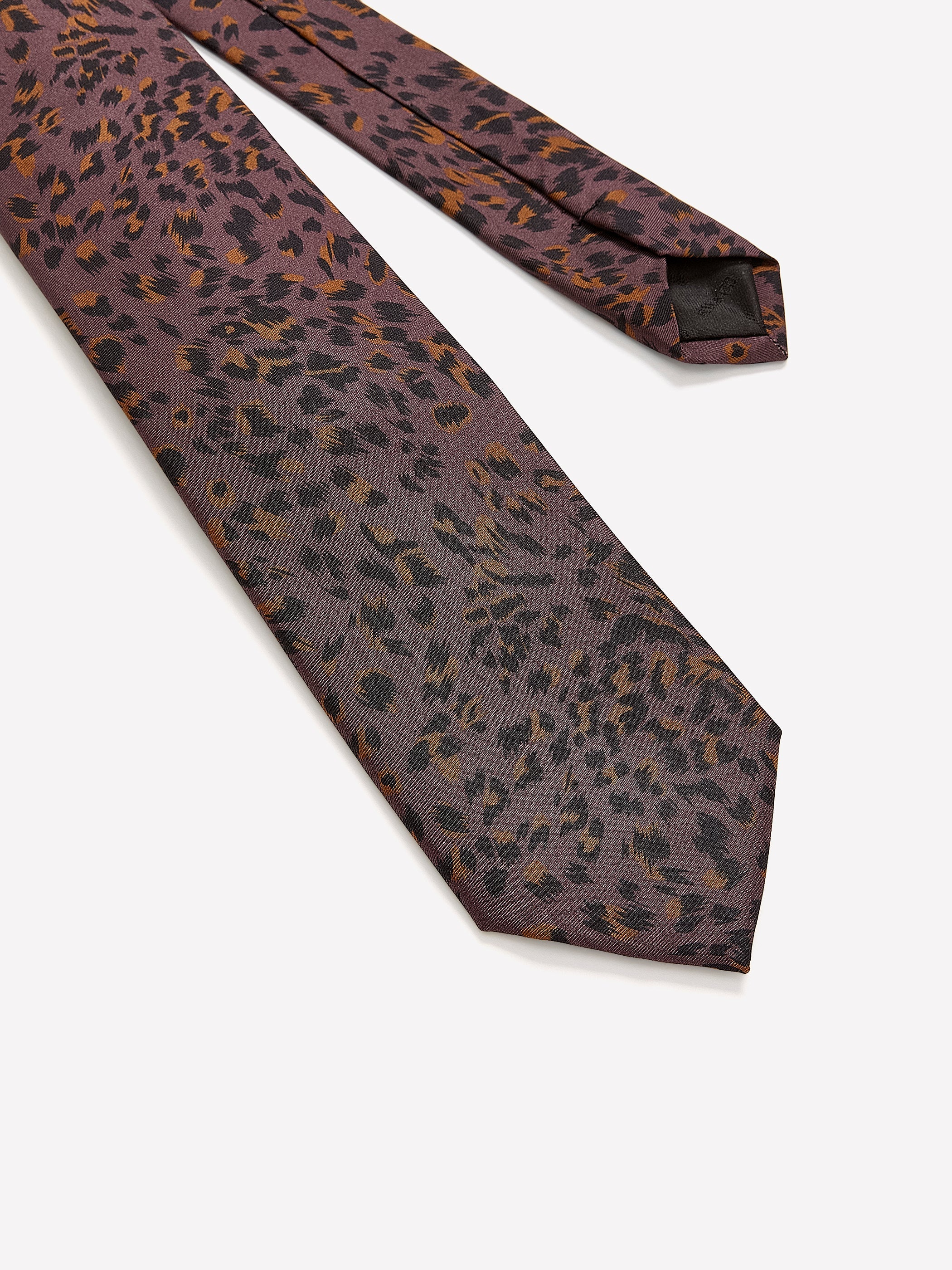 RW&CO Regular Tie with Leopard Print