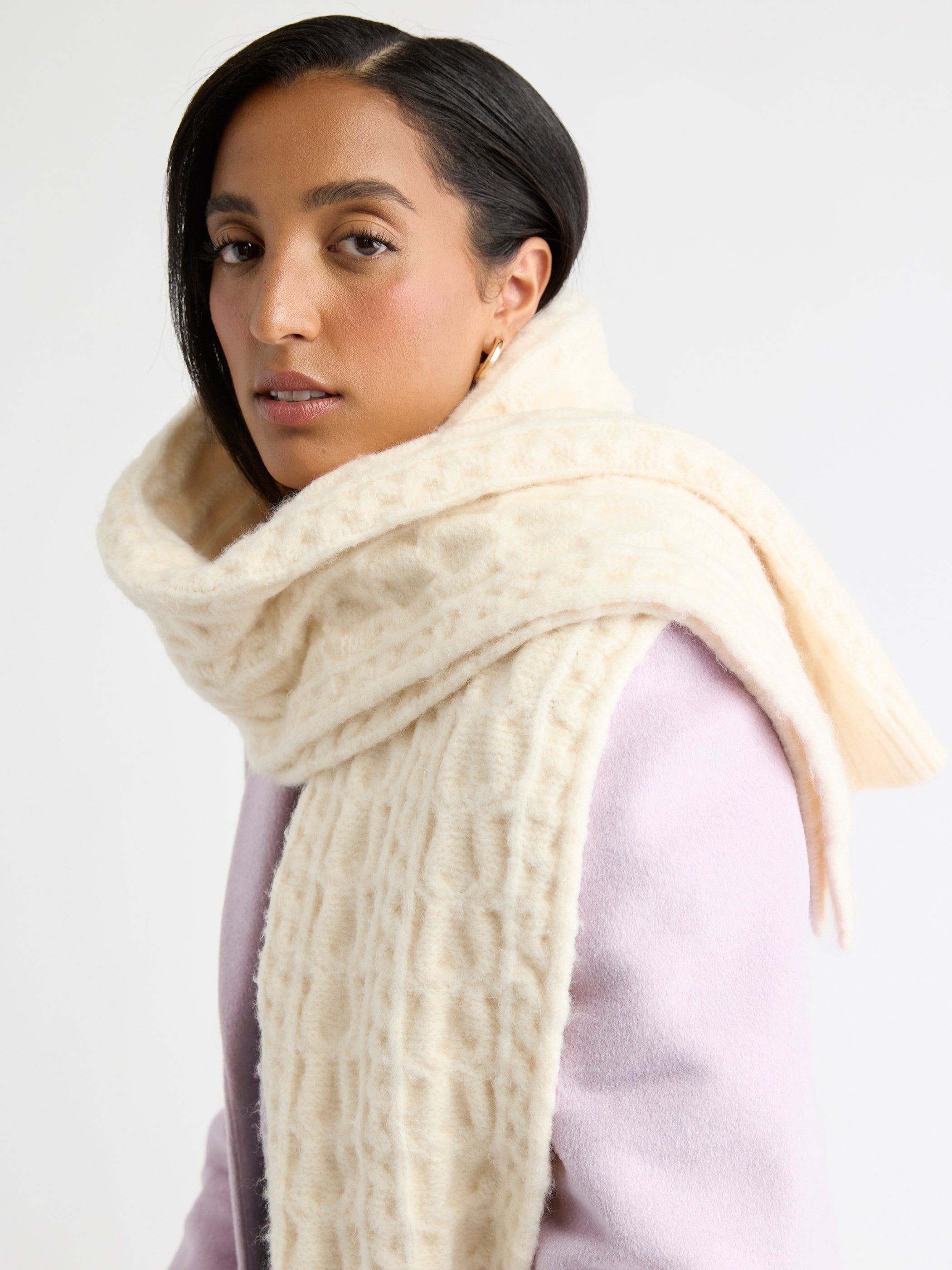 RW&CO Cable-Knit Scarf