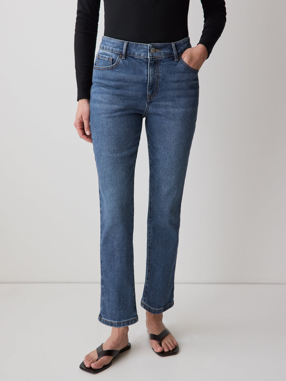 RW&CO Deep-Blue Mid-Rise Skinny Jeans
