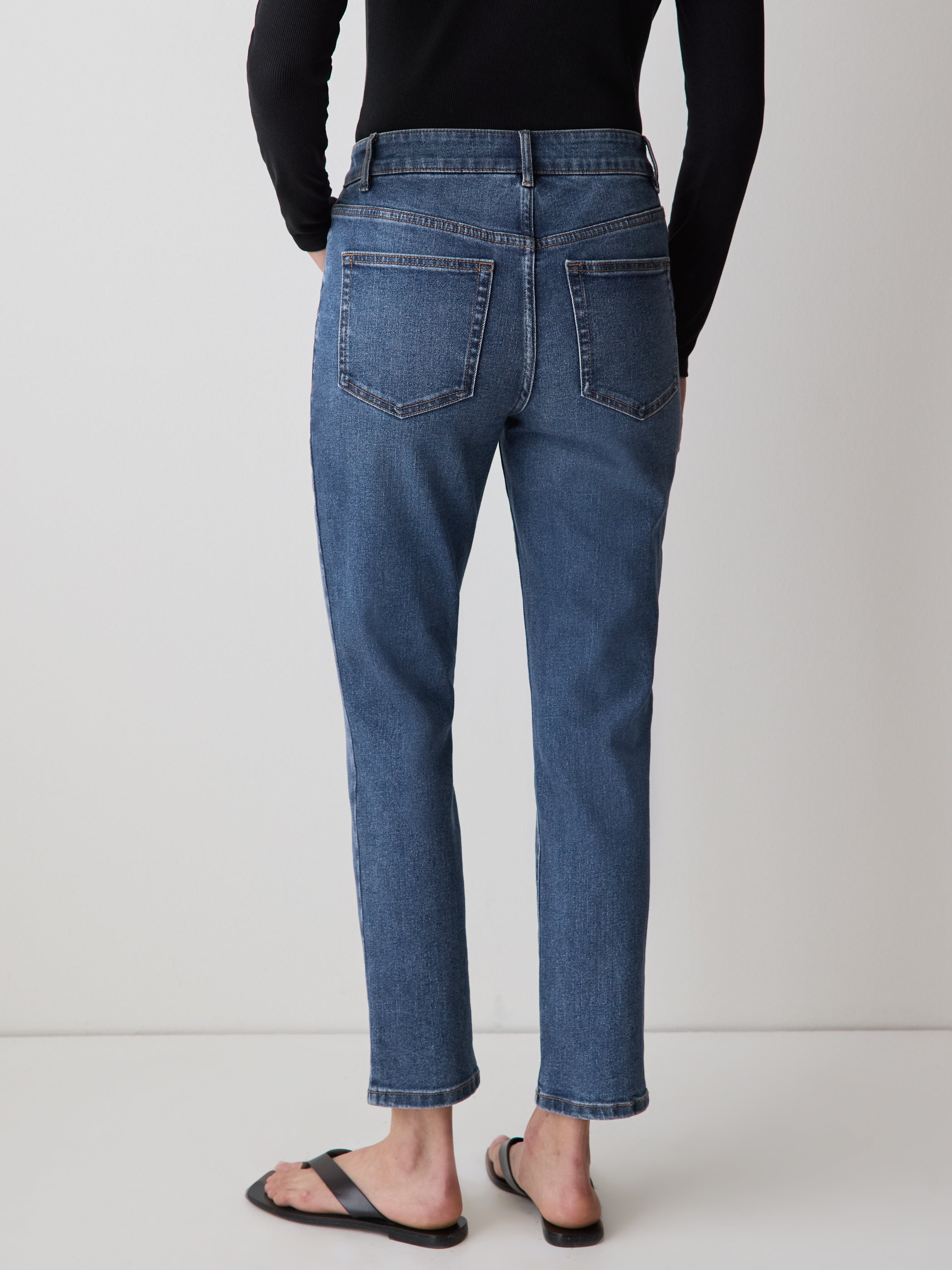 RW&CO Deep-Blue Mid-Rise Skinny Jeans
