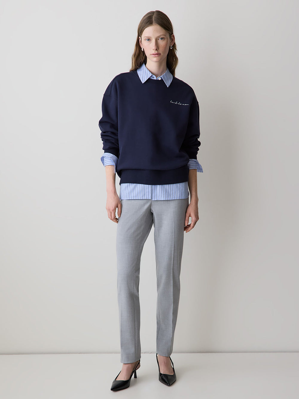 RW&CO Long-Sleeve Crew-Neck French Terry Sweatshirt