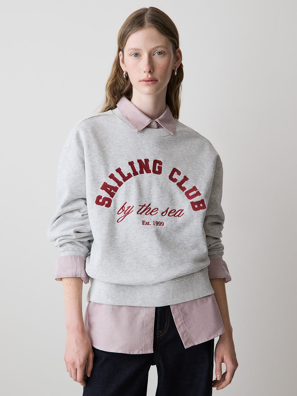RW&CO Long-Sleeve Crew-Neck French Terry Sweatshirt