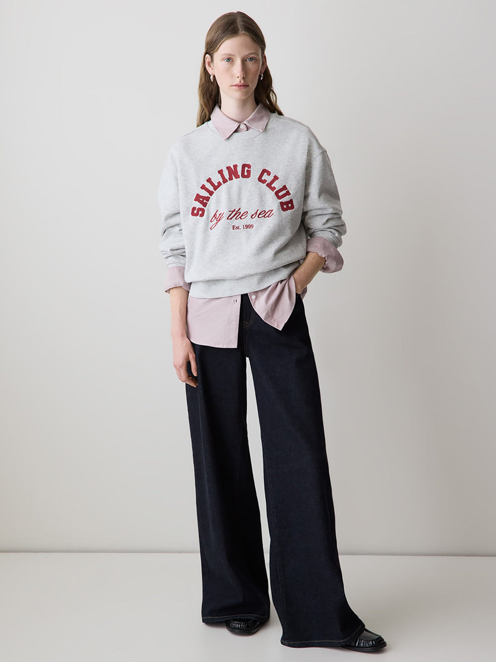 RW&CO Long-Sleeve Crew-Neck French Terry Sweatshirt