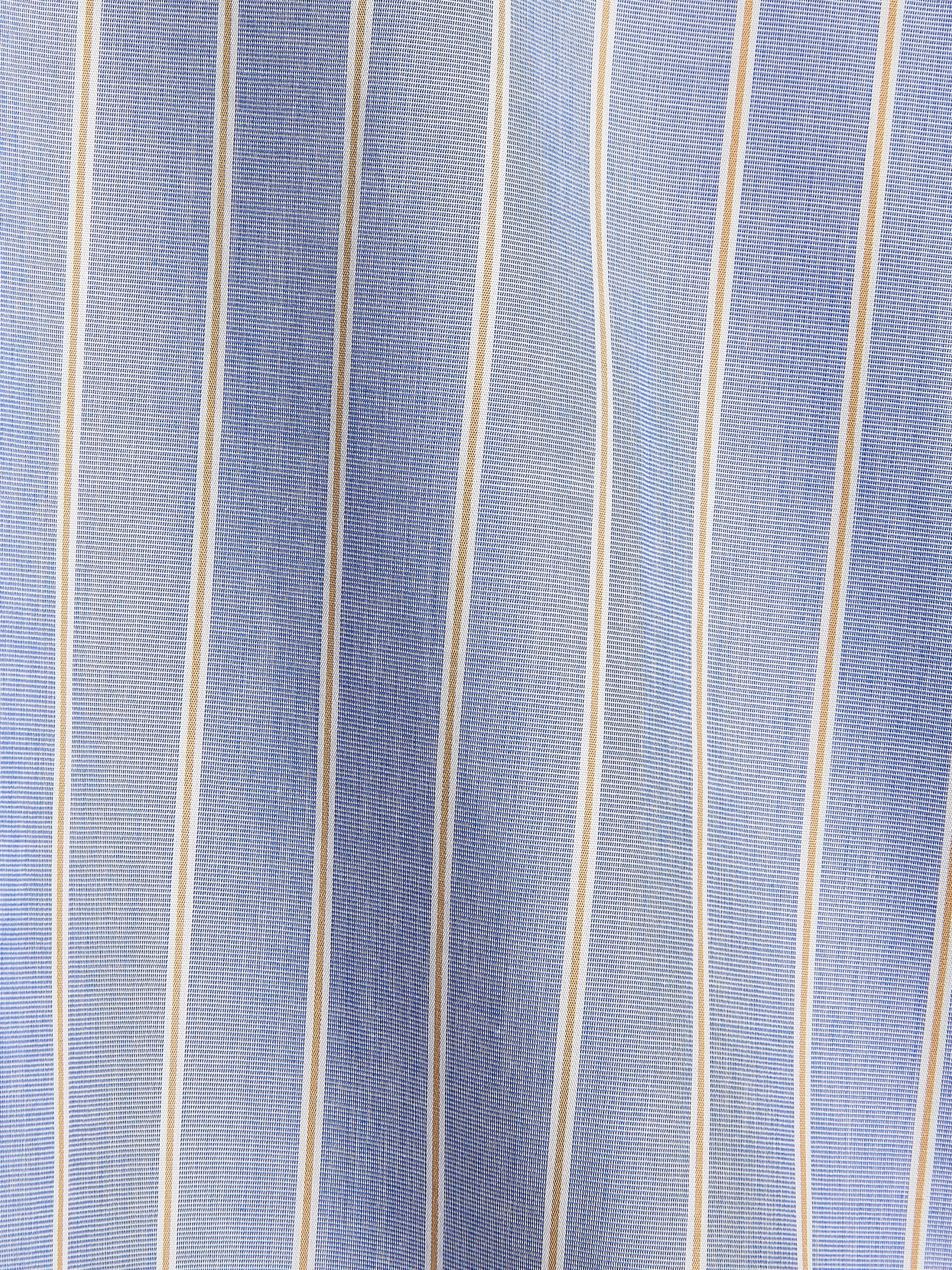 RW&CO Striped Buttoned-Down Cotton Blouse