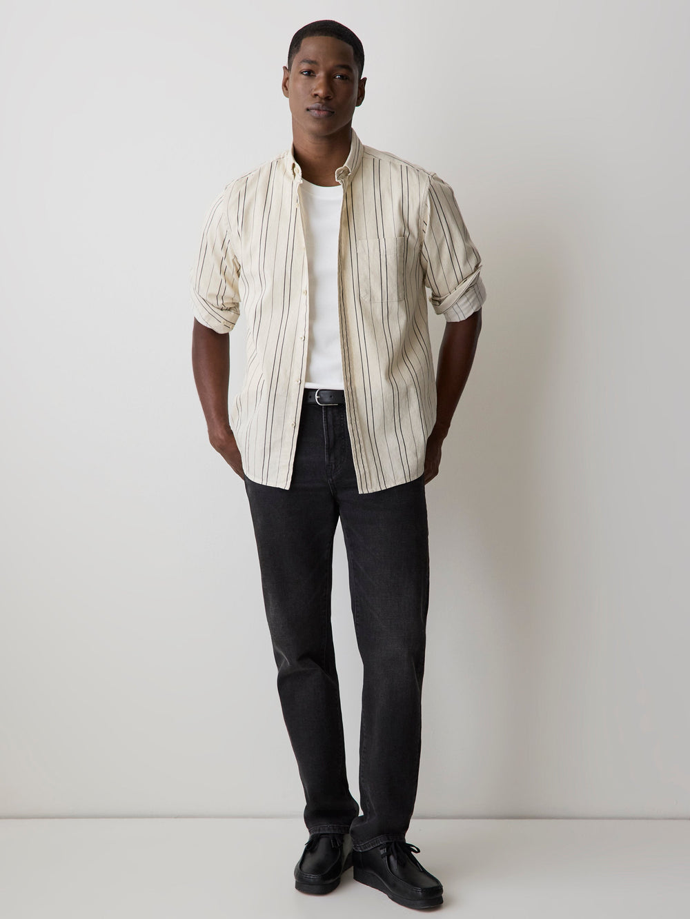 RW&CO Short-Sleeve Crew-Neck Ribbed Tee