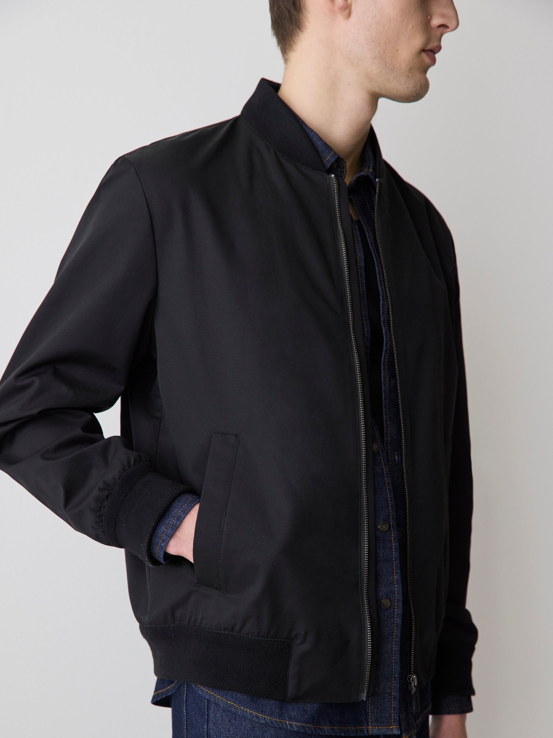 RW&CO Black Twill Bomber Jacket