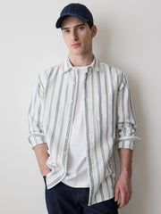 RW&CO Striped Long-Sleeve Gauze Shirt