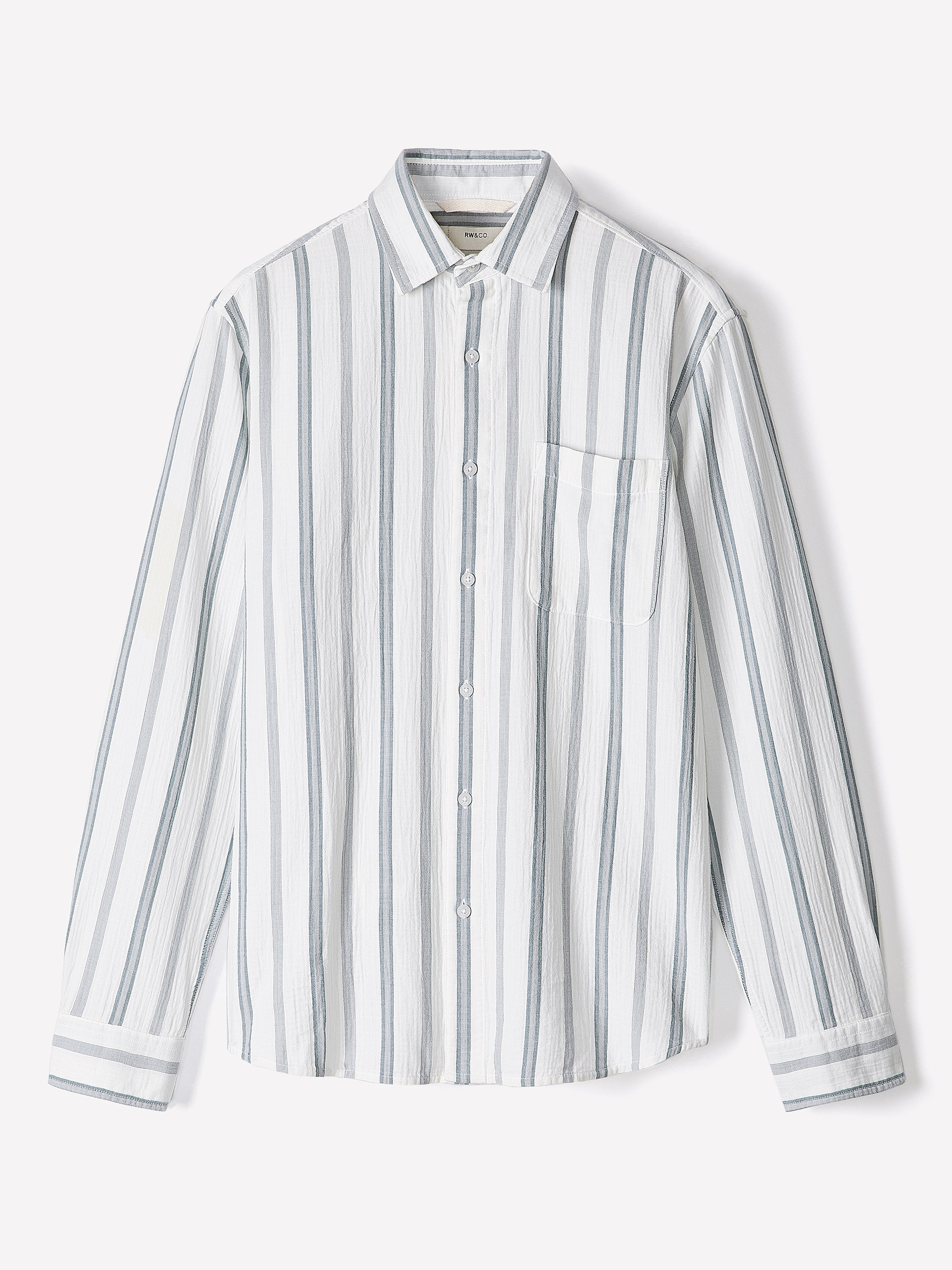 RW&CO Striped Long-Sleeve Gauze Shirt