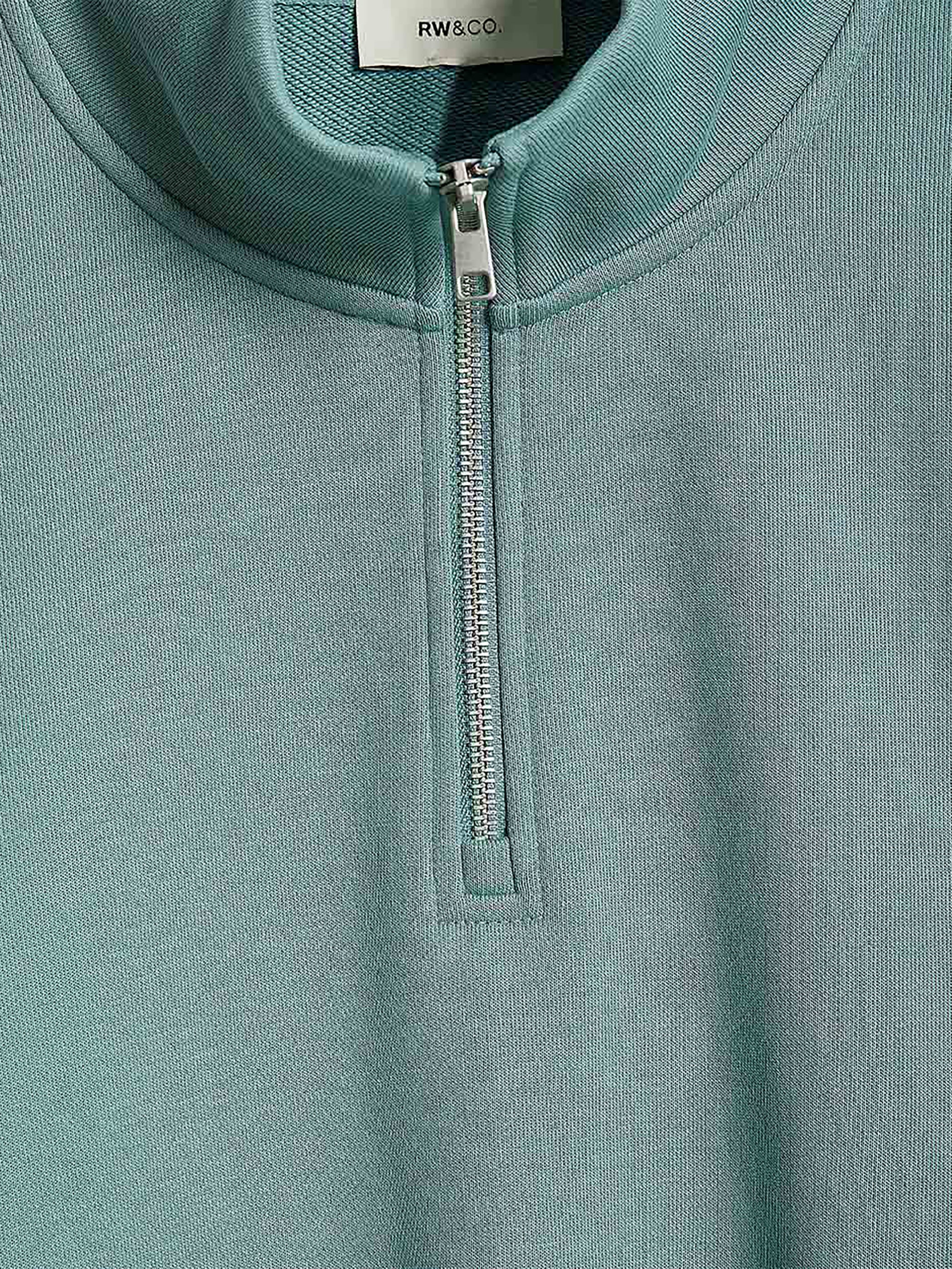 RW&CO Long-Sleeve Quarter-Zip Mock-Neck Sweater