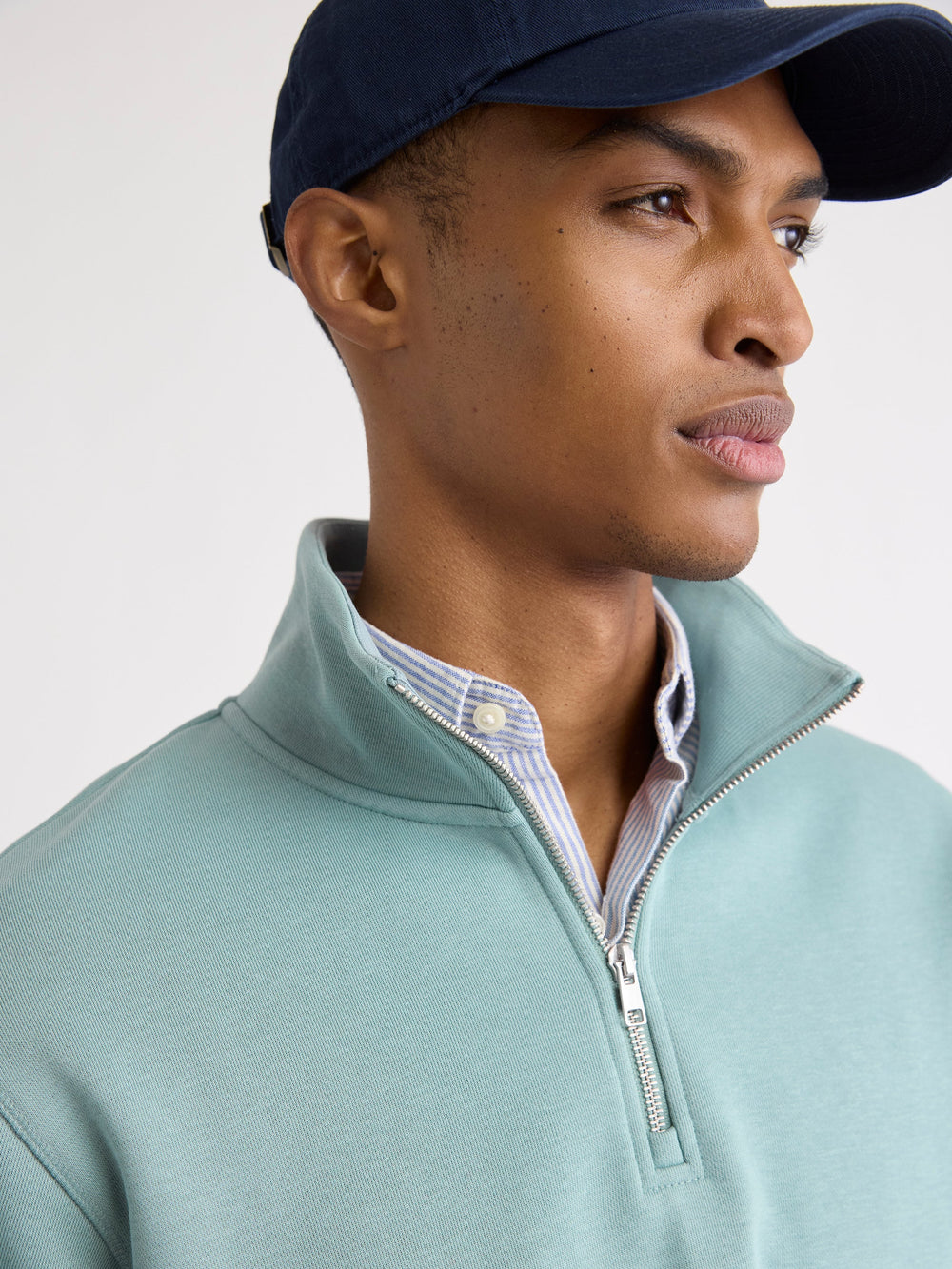 RW&CO Long-Sleeve Quarter-Zip Mock-Neck Sweater