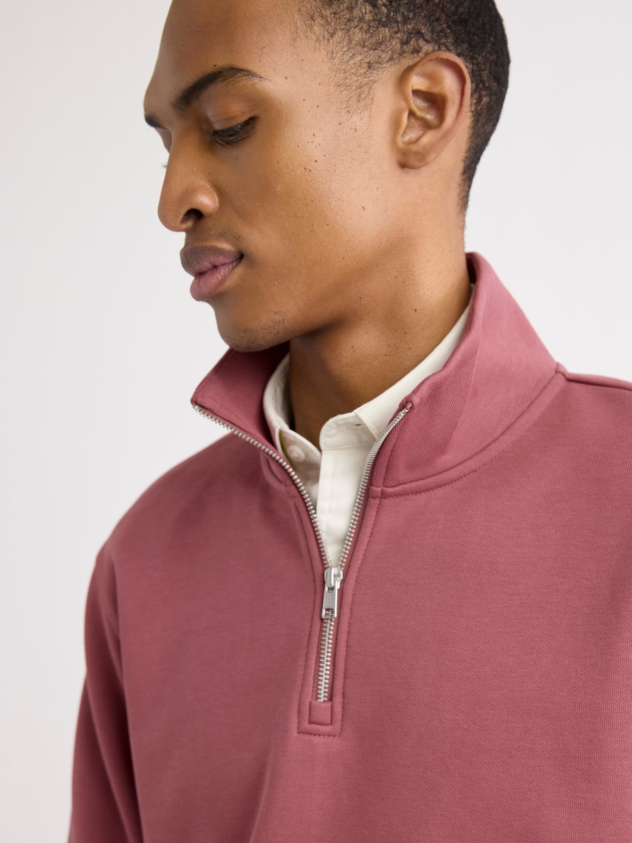RW&CO Long-Sleeve Quarter-Zip Mock-Neck Sweater