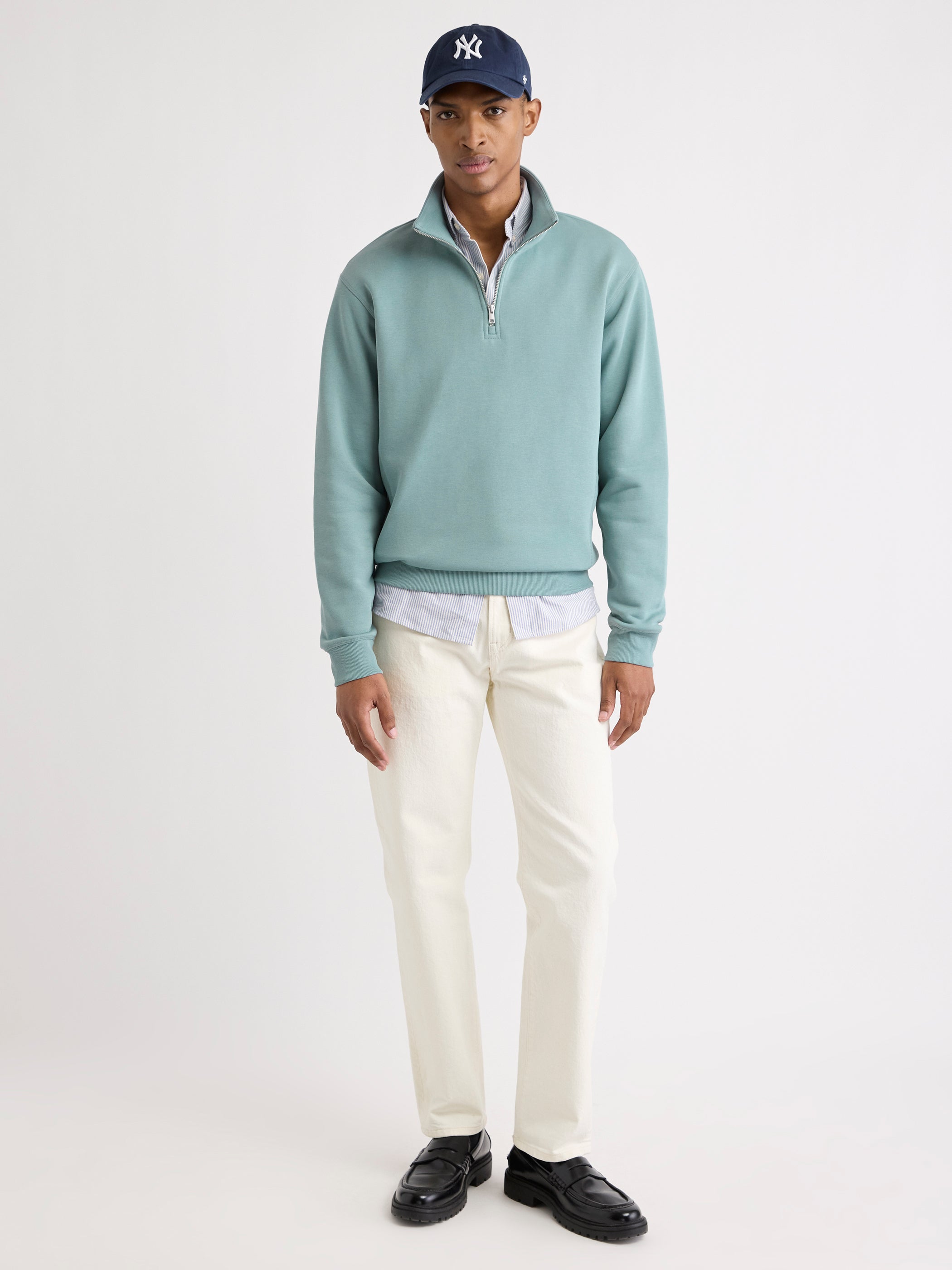 RW&CO Long-Sleeve Quarter-Zip Mock-Neck Sweater