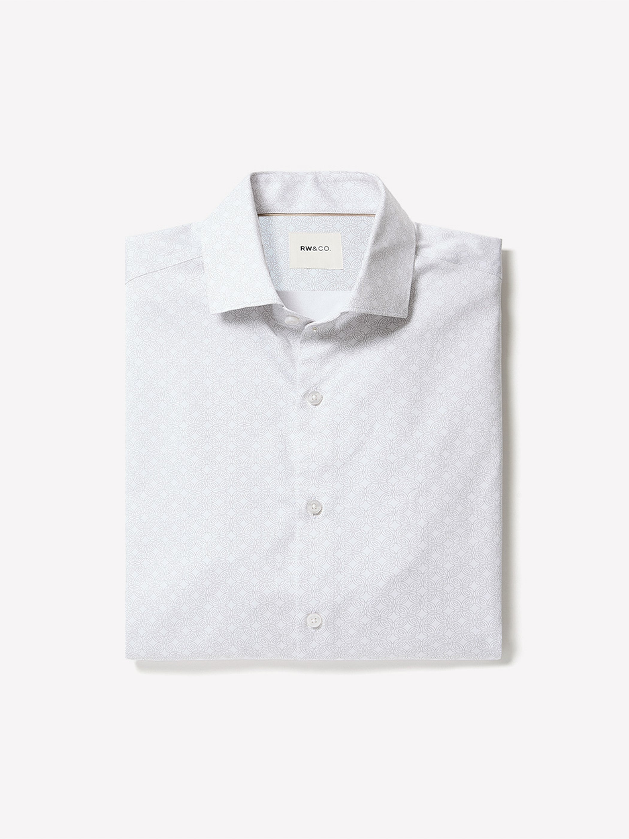 RW&CO Tailored Fit Dress Shirt with Micro Geo Print