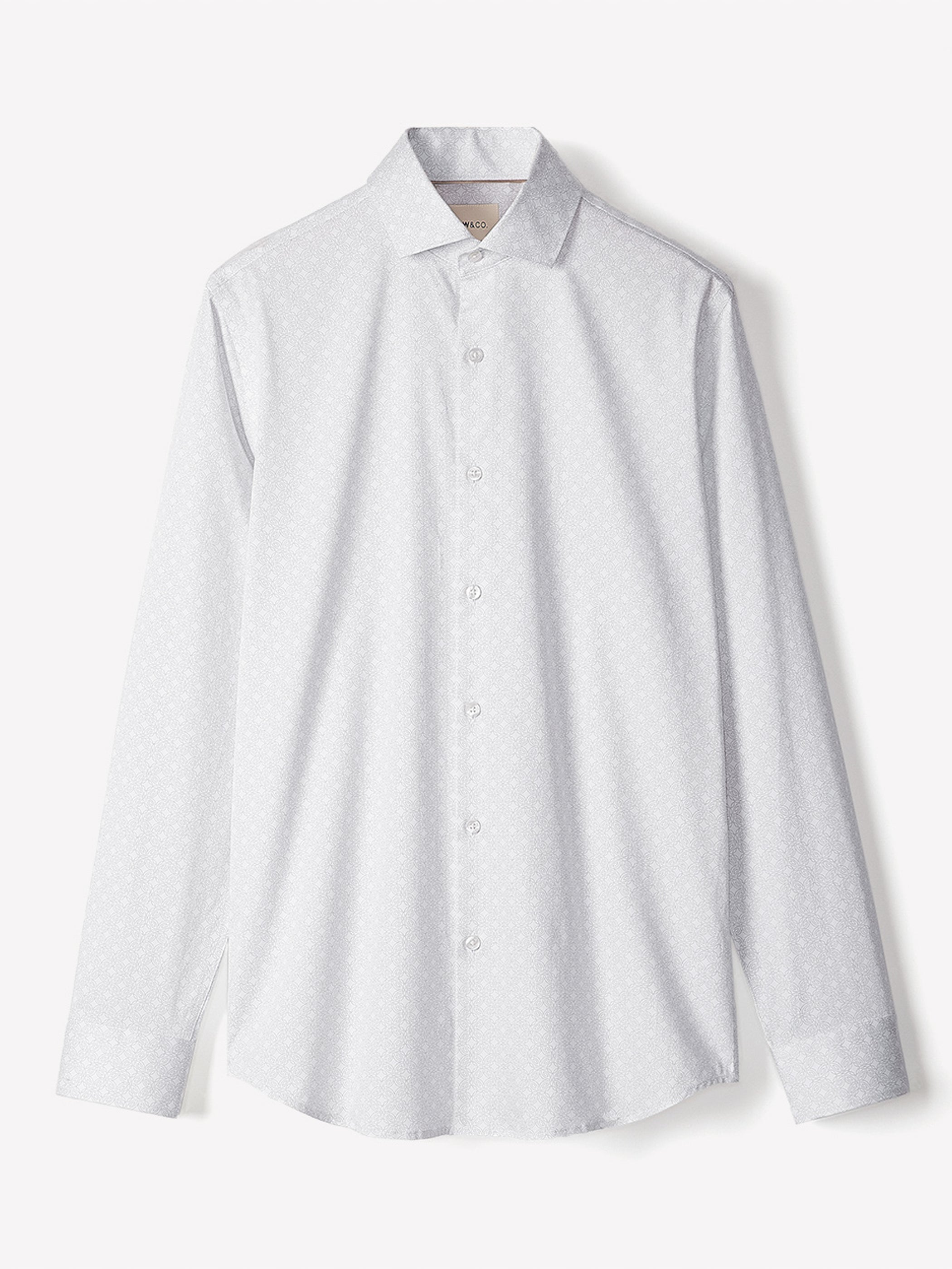 RW&CO Tailored Fit Dress Shirt with Micro Geo Print