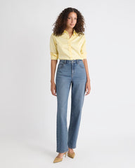 RW&CO Long Medium-Wash Straight-Leg Jeans