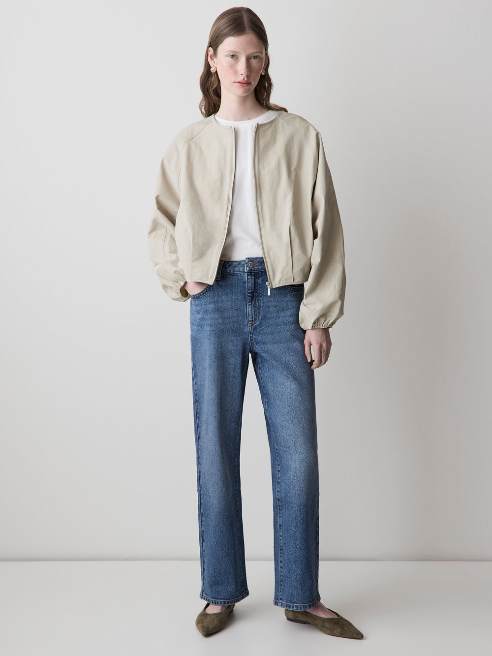 RW&CO Cropped Straight-Leg Jeans