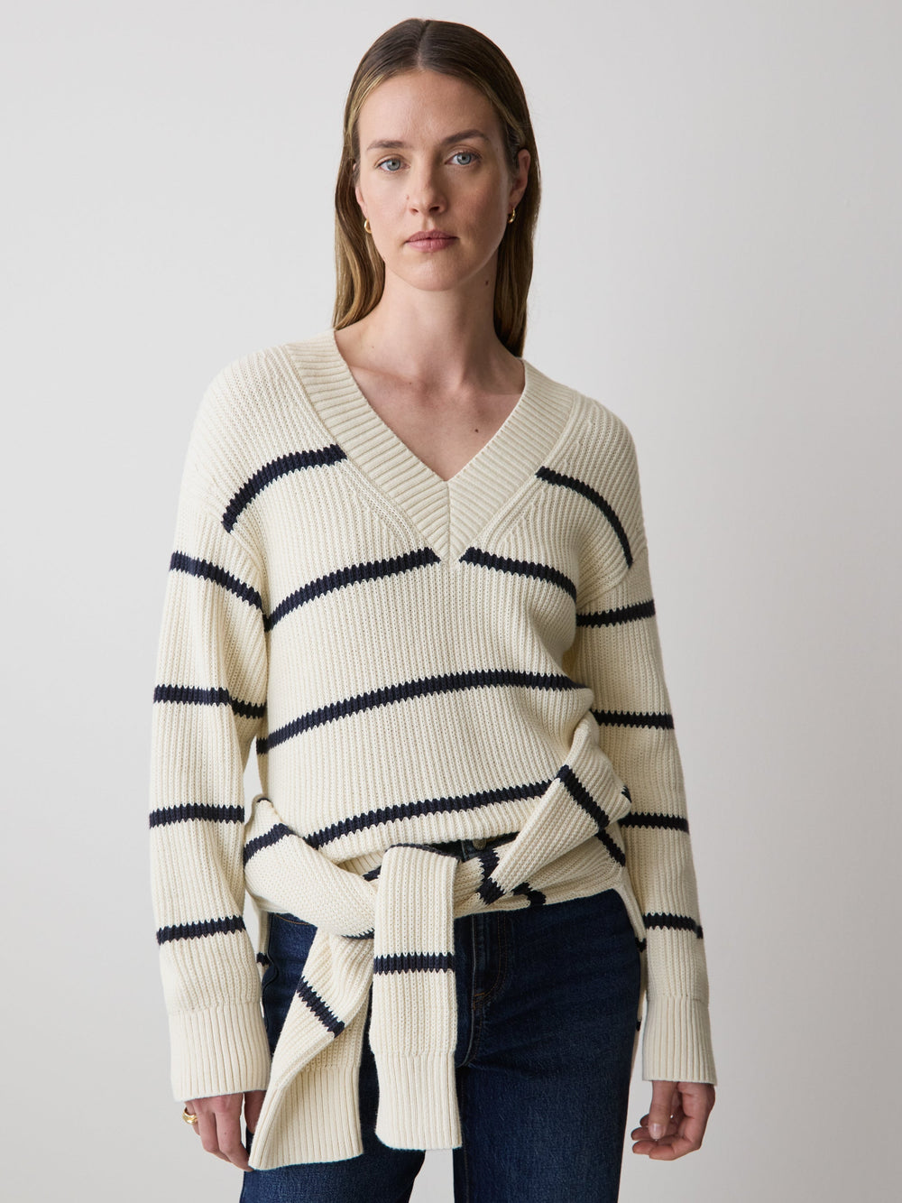 RW&CO Long-Sleeve V-Neck Sweater