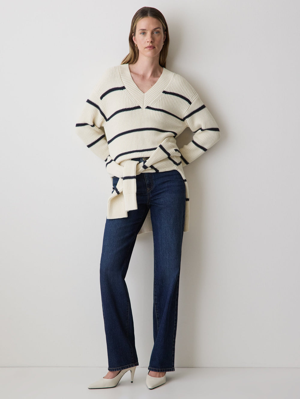 RW&CO Long-Sleeve V-Neck Sweater