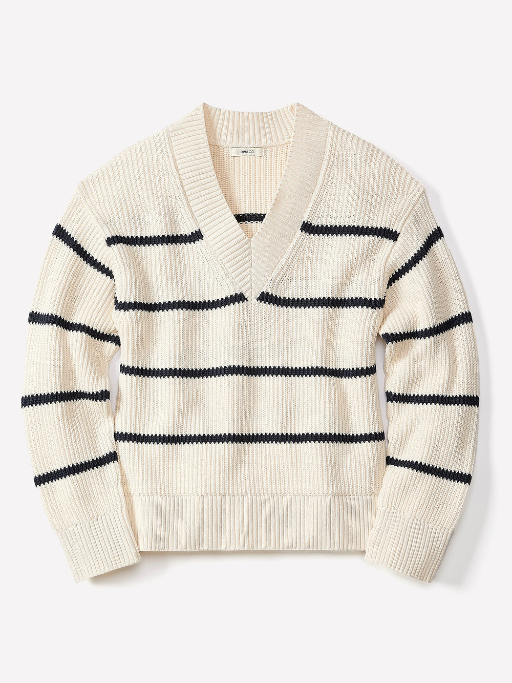 RW&CO Long-Sleeve V-Neck Sweater