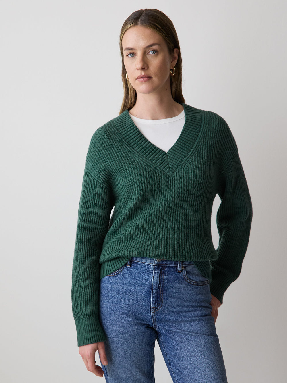 RW&CO Long-Sleeve V-Neck Sweater