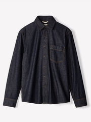 RW&CO Long-Sleeve Raw Denim Shirt with Chest Pocket