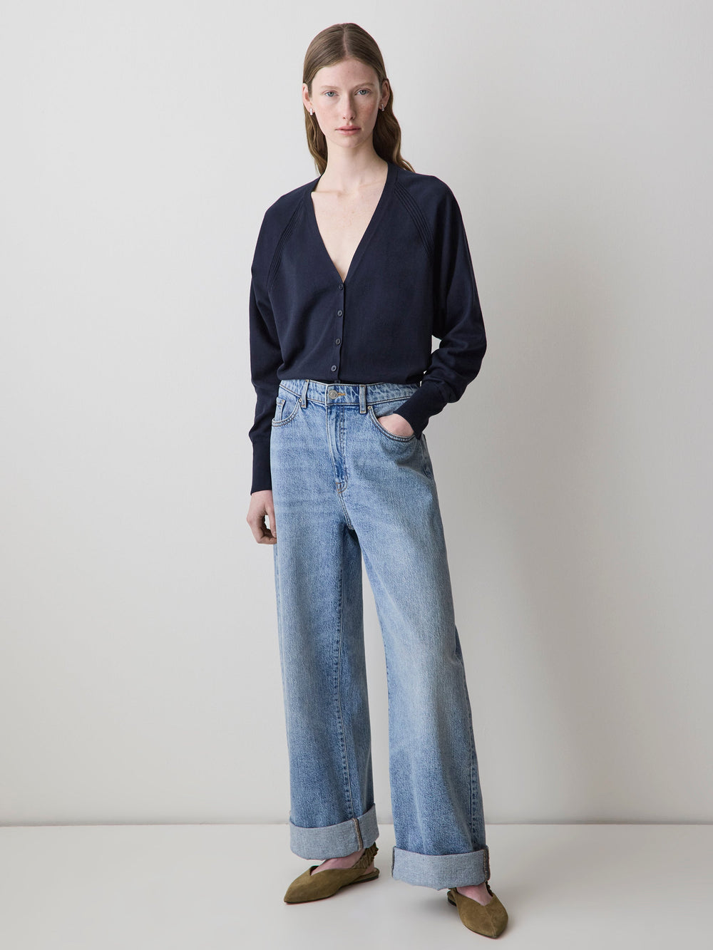 RW&CO Long-Sleeve V-Neck Cardigan