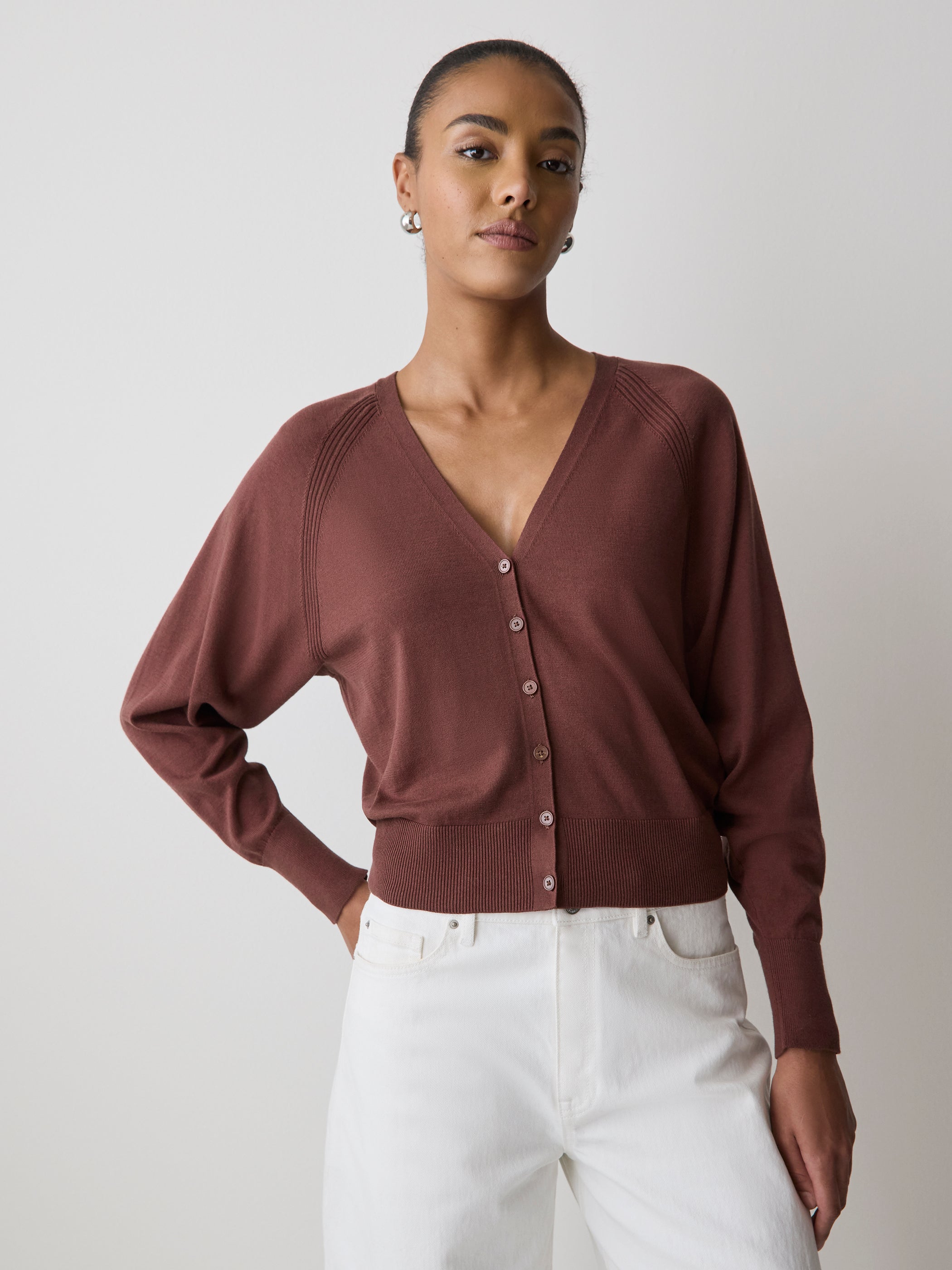 RW&CO Long-Sleeve V-Neck Cardigan