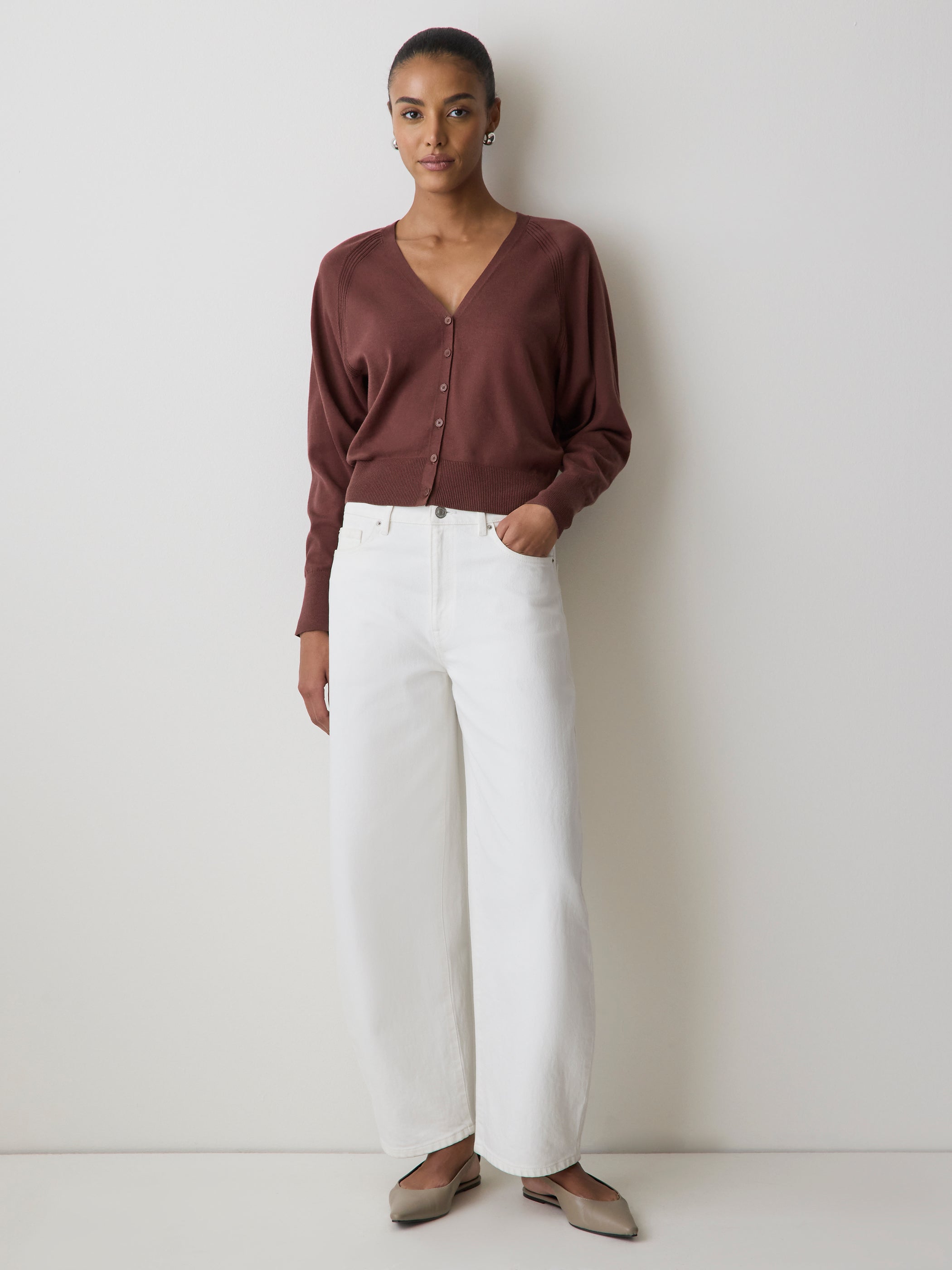 RW&CO Long-Sleeve V-Neck Cardigan
