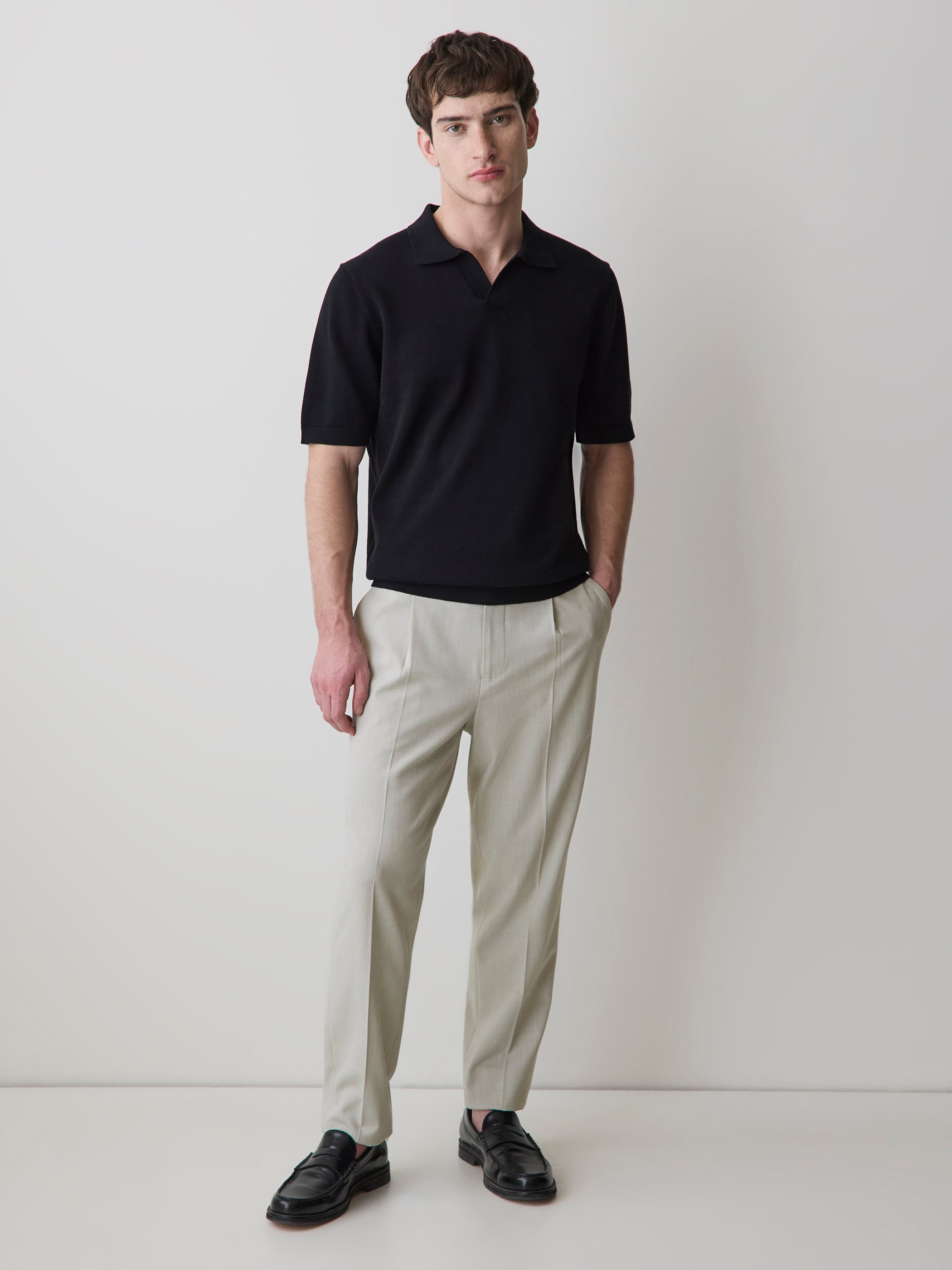 RW&CO Tapered-Leg Pleated Dress Pant