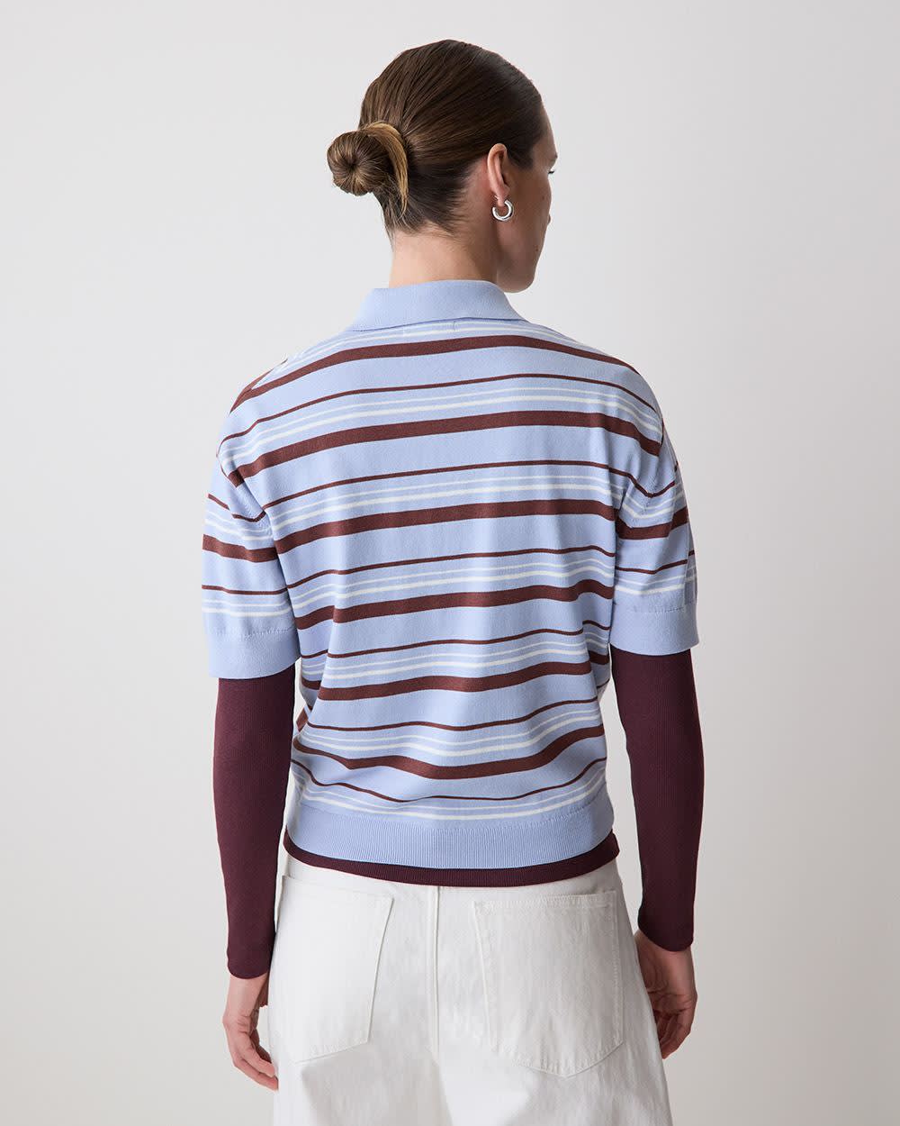 RW&CO Short-Sleeve Polo Sweater
