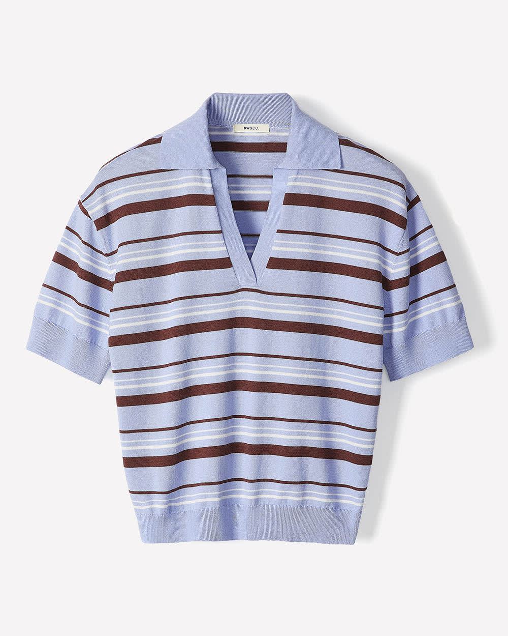RW&CO Short-Sleeve Polo Sweater