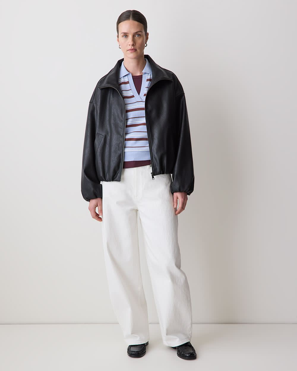 RW&CO Short-Sleeve Polo Sweater