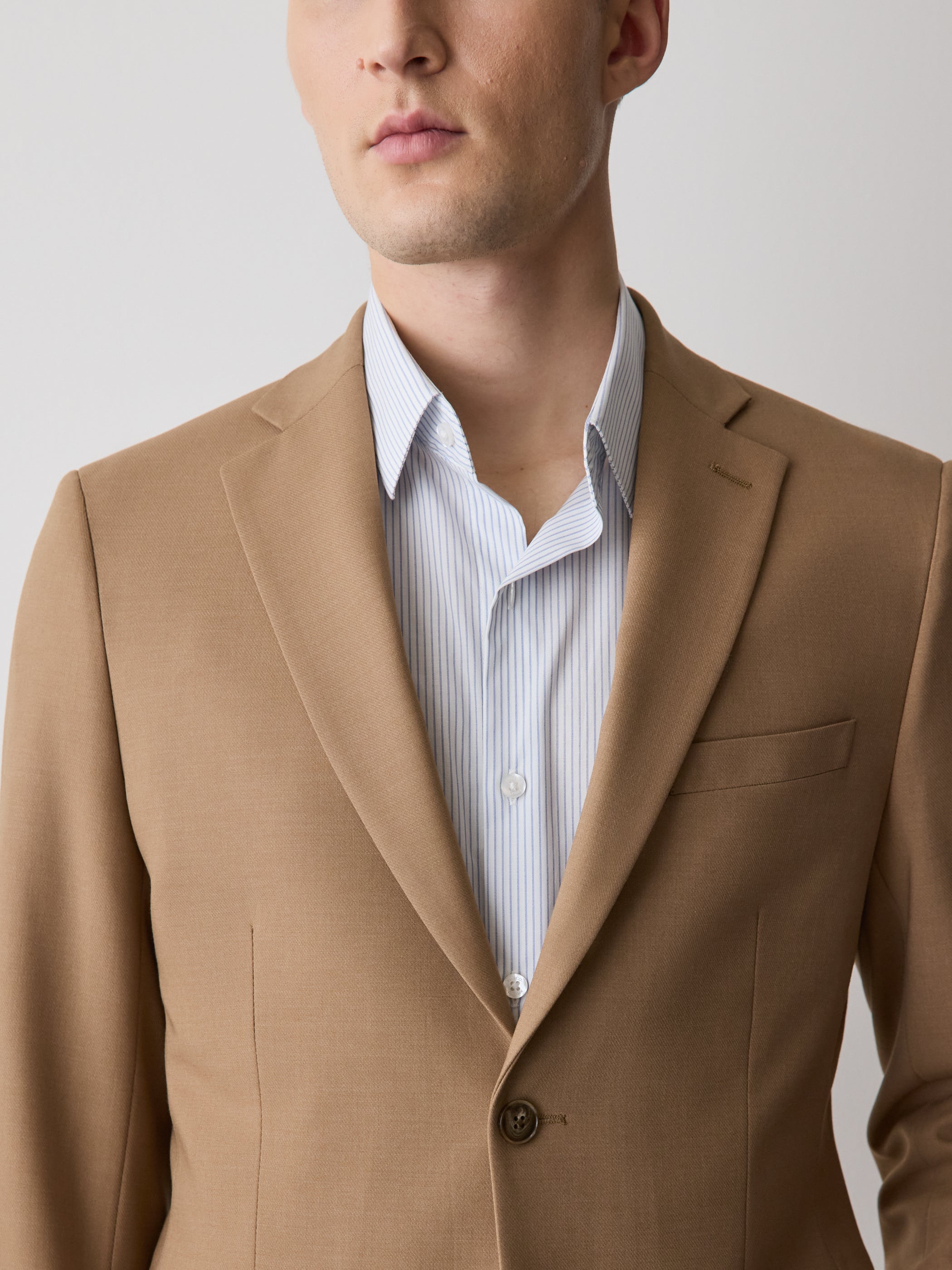 RW&CO Slim Fit Peachy Camel Suit Blazer