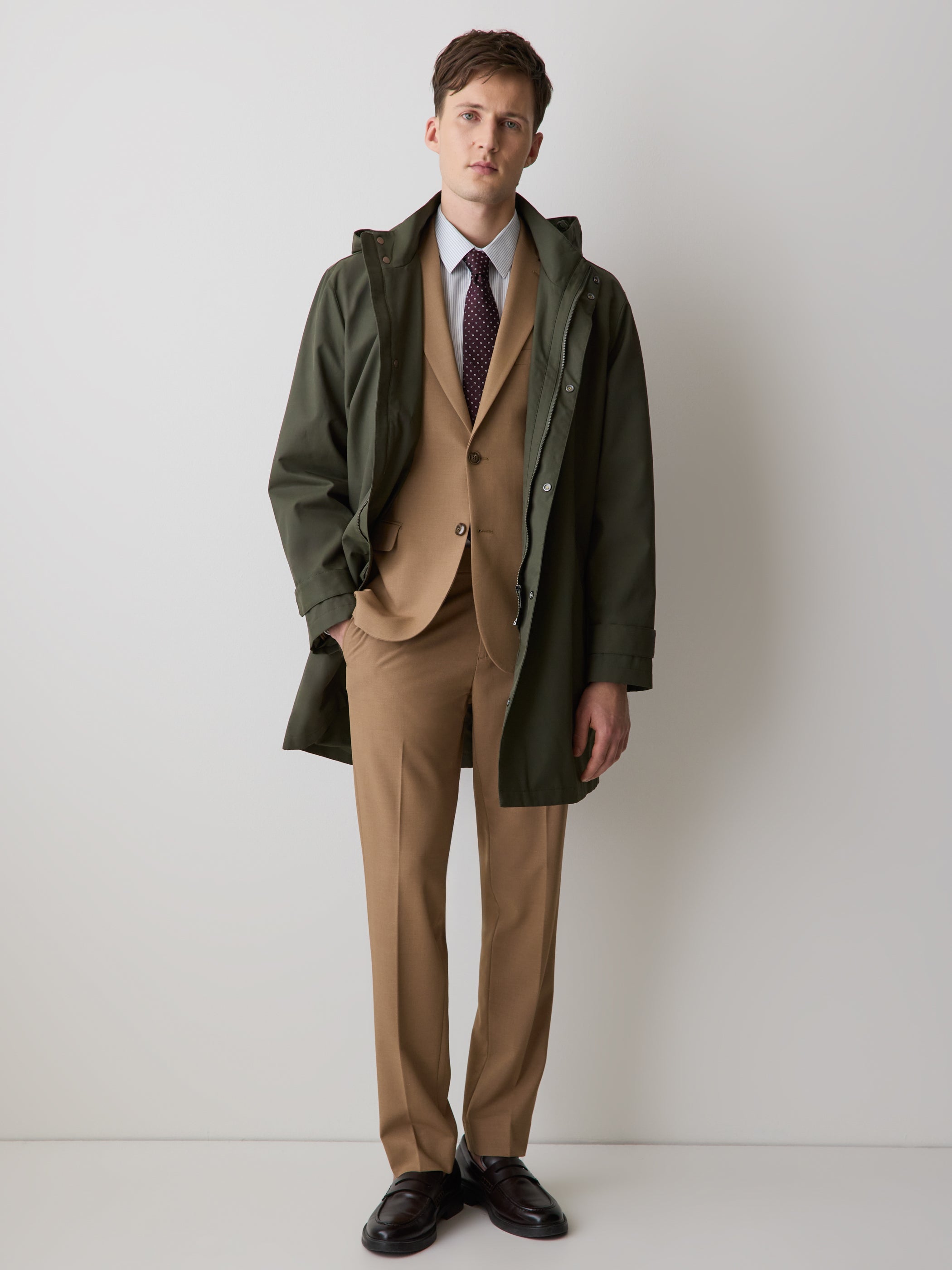 RW&CO Slim Fit Peachy Camel Suit Pant