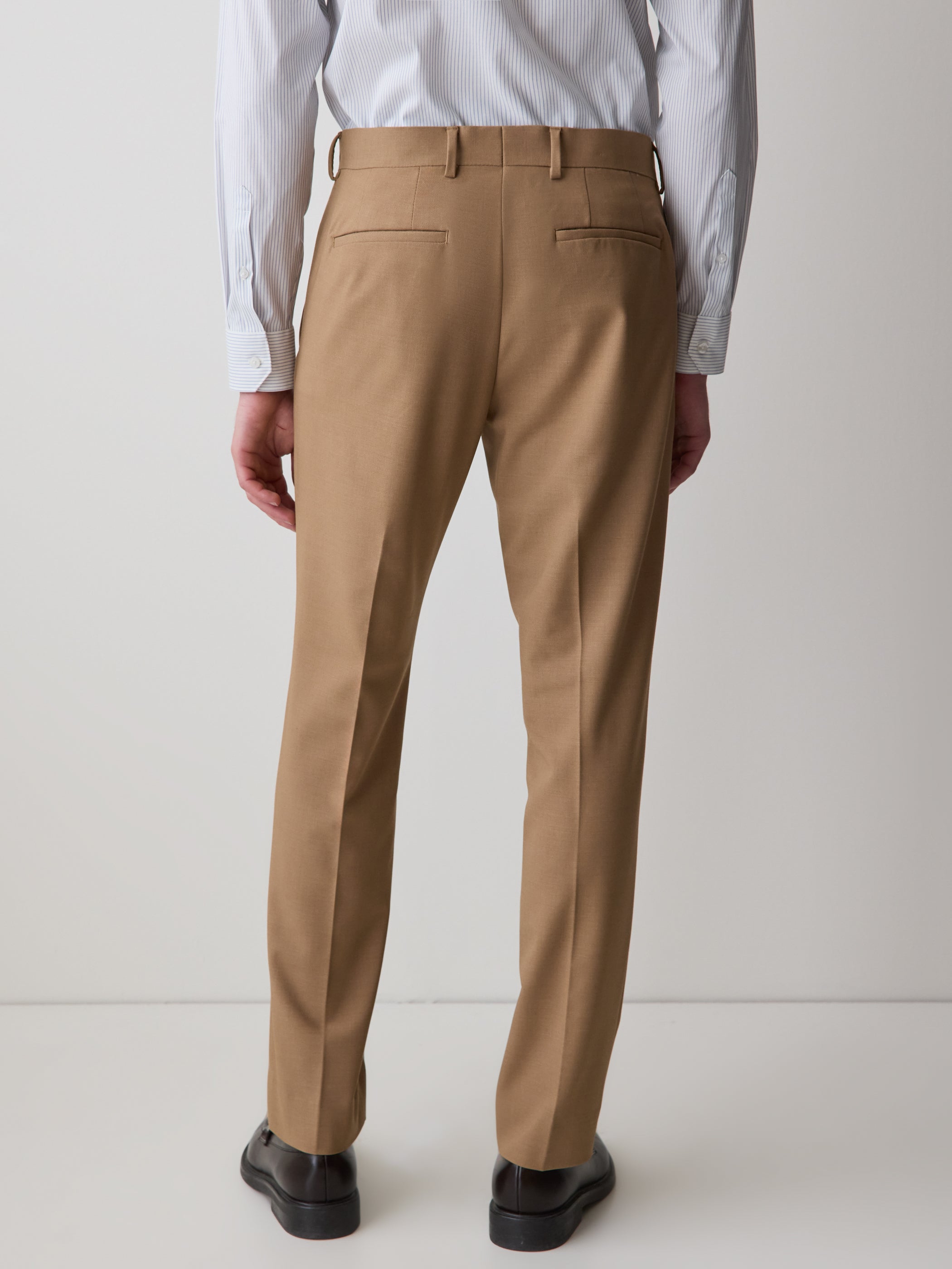 RW&CO Slim Fit Peachy Camel Suit Pant