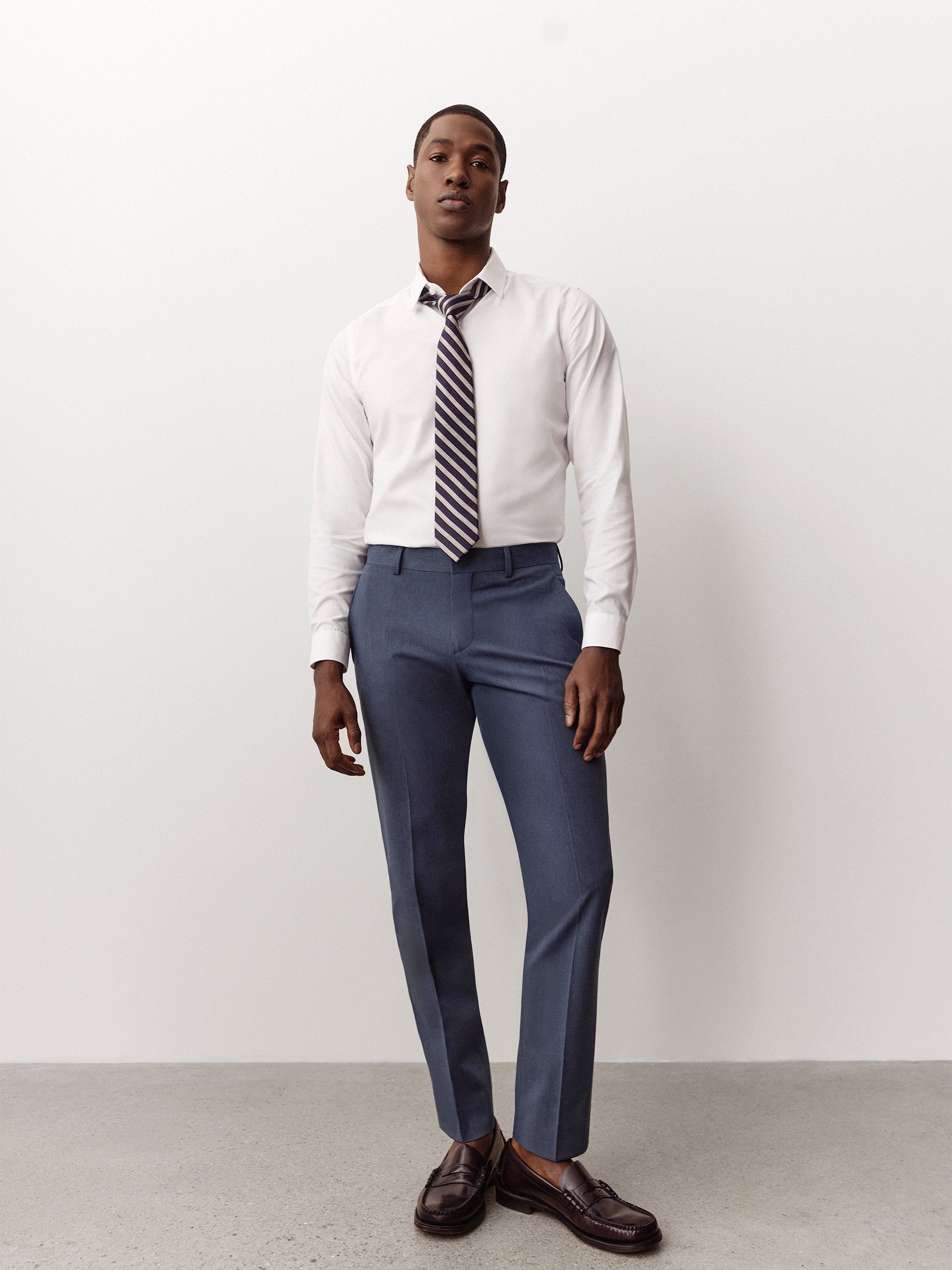 RW&CO Slim Fit Blue Suit Pant