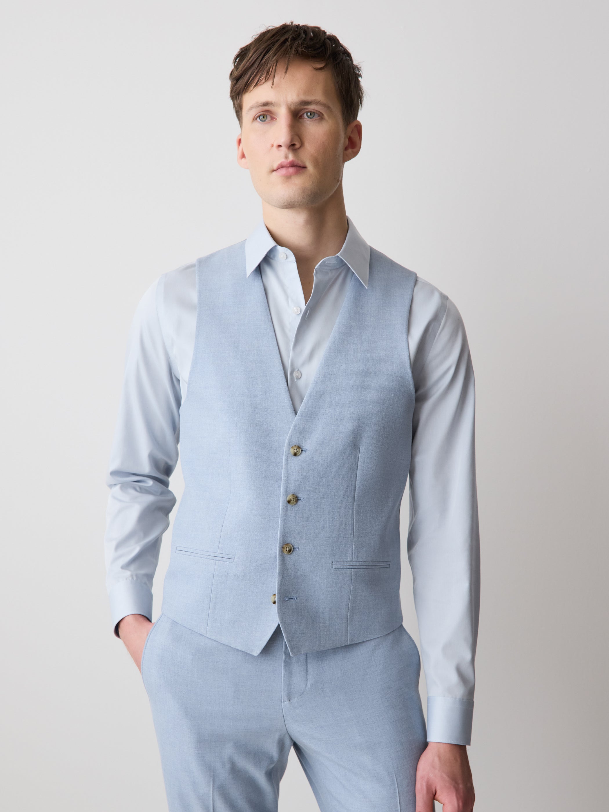 RW&CO Blue Suit Vest
