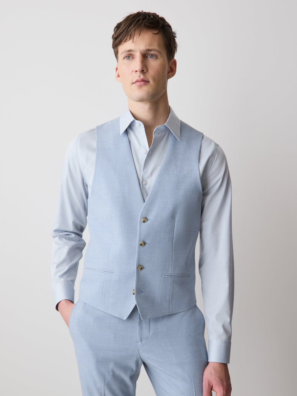 RW&CO Blue Suit Vest
