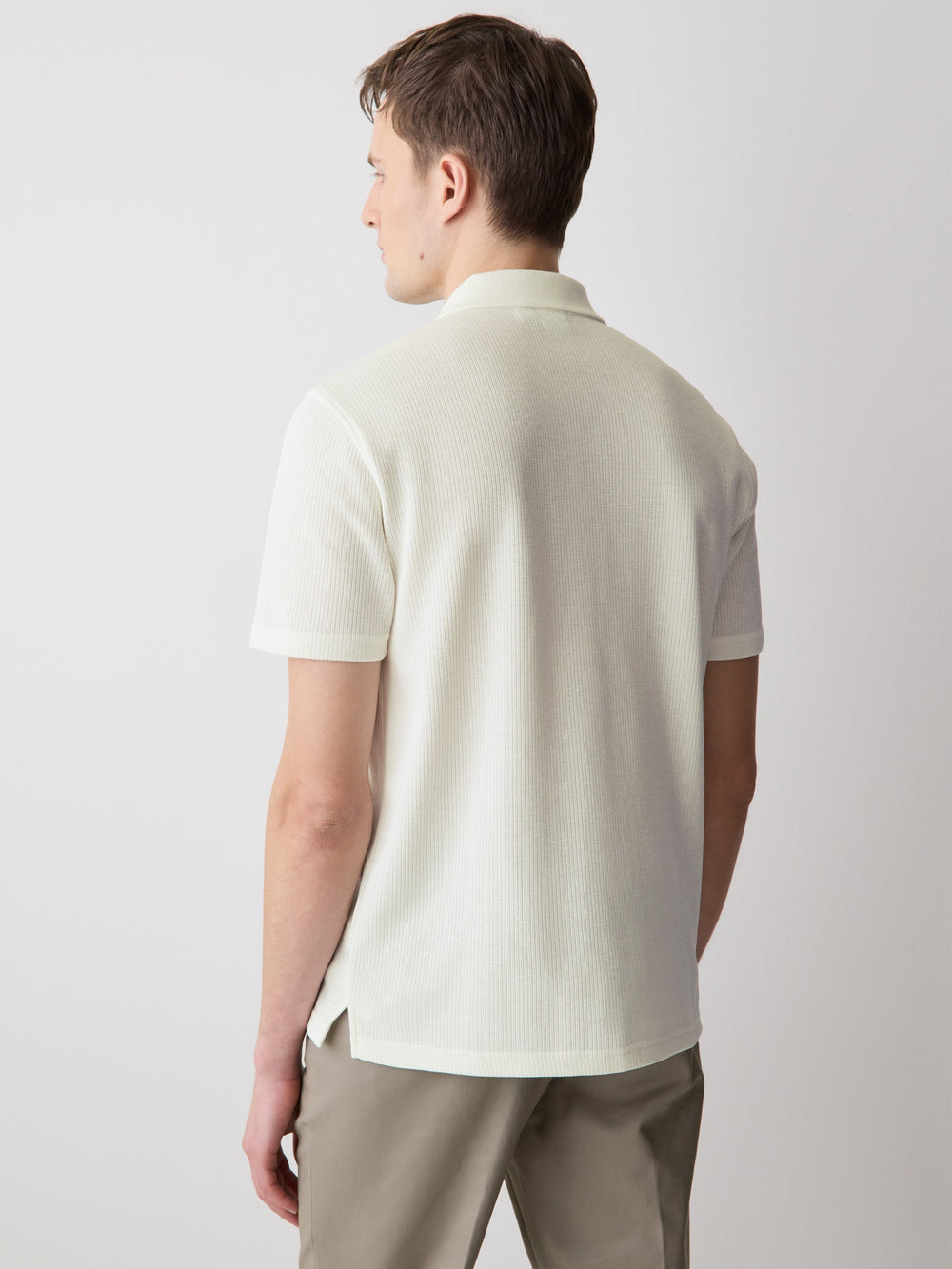 RW&CO Short-Sleeve Ribbed Quarter-Zip Polo