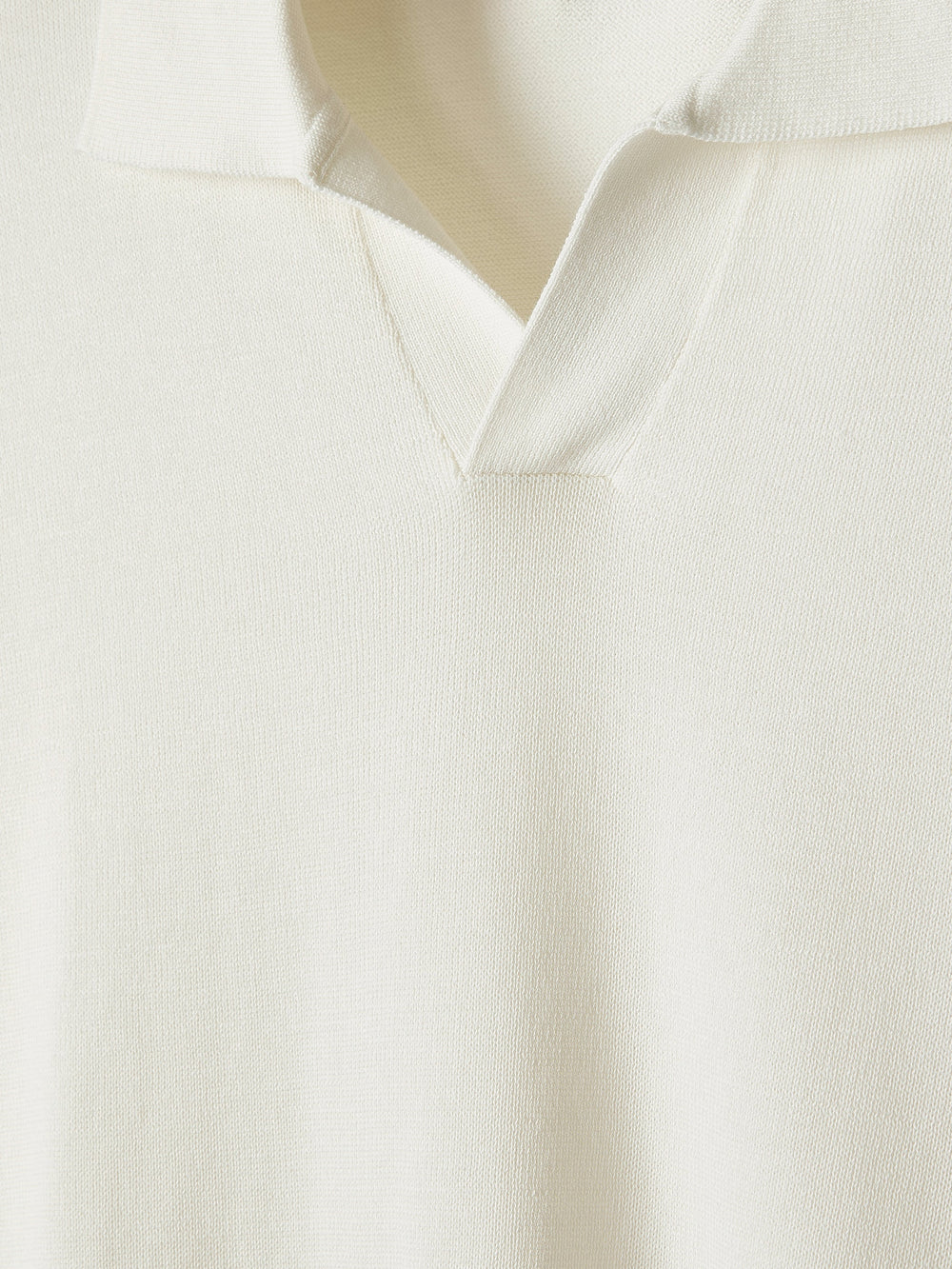 RW&CO Cotton Short-Sleeve Polo with Johnny Collar