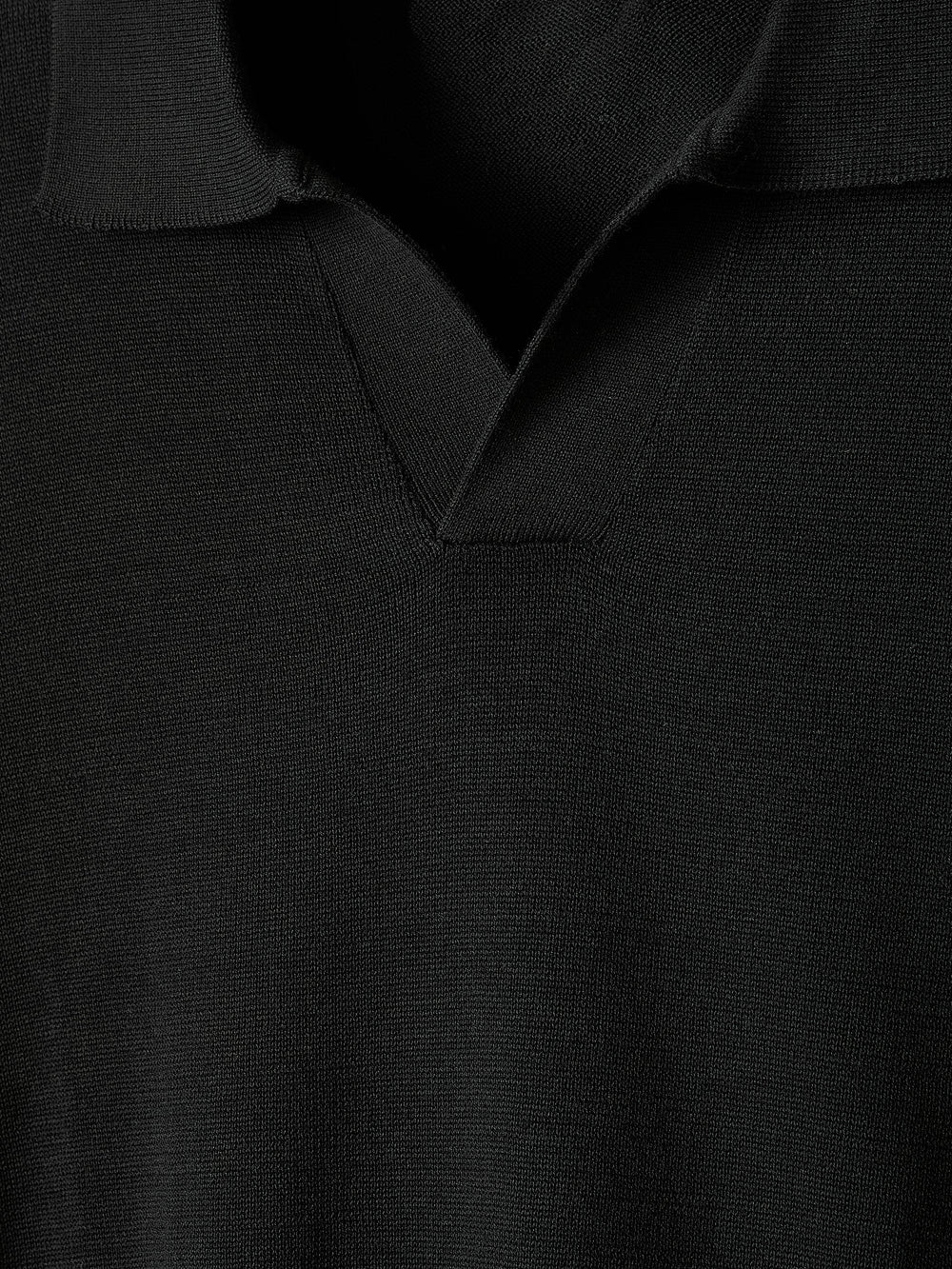 RW&CO Cotton Short-Sleeve Polo with Johnny Collar