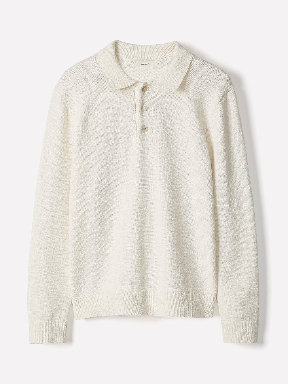 RW&CO Long-Sleeve Bouclé Polo Sweater