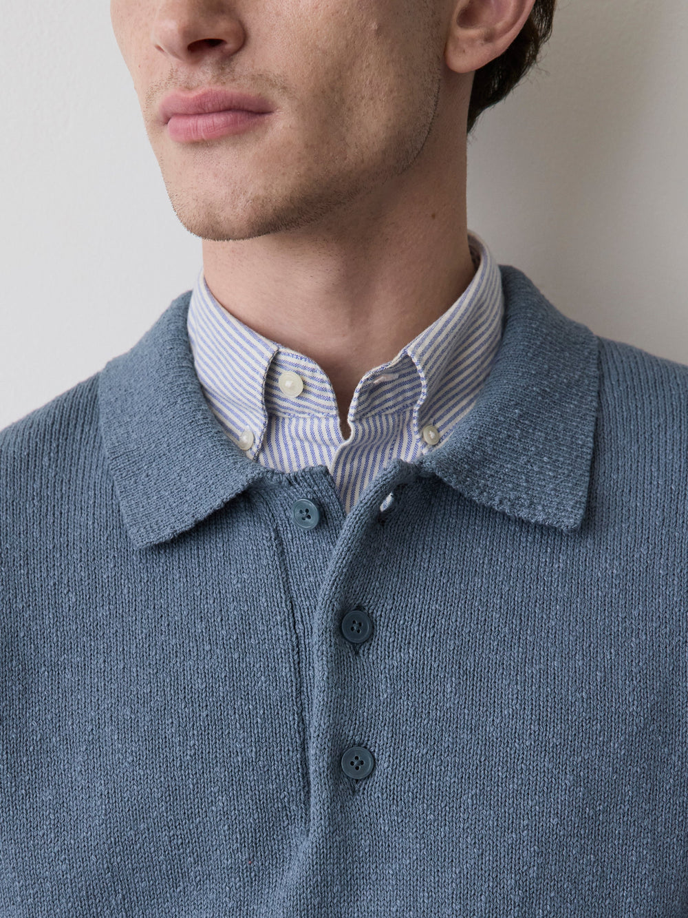 RW&CO Long-Sleeve Bouclé Polo Sweater
