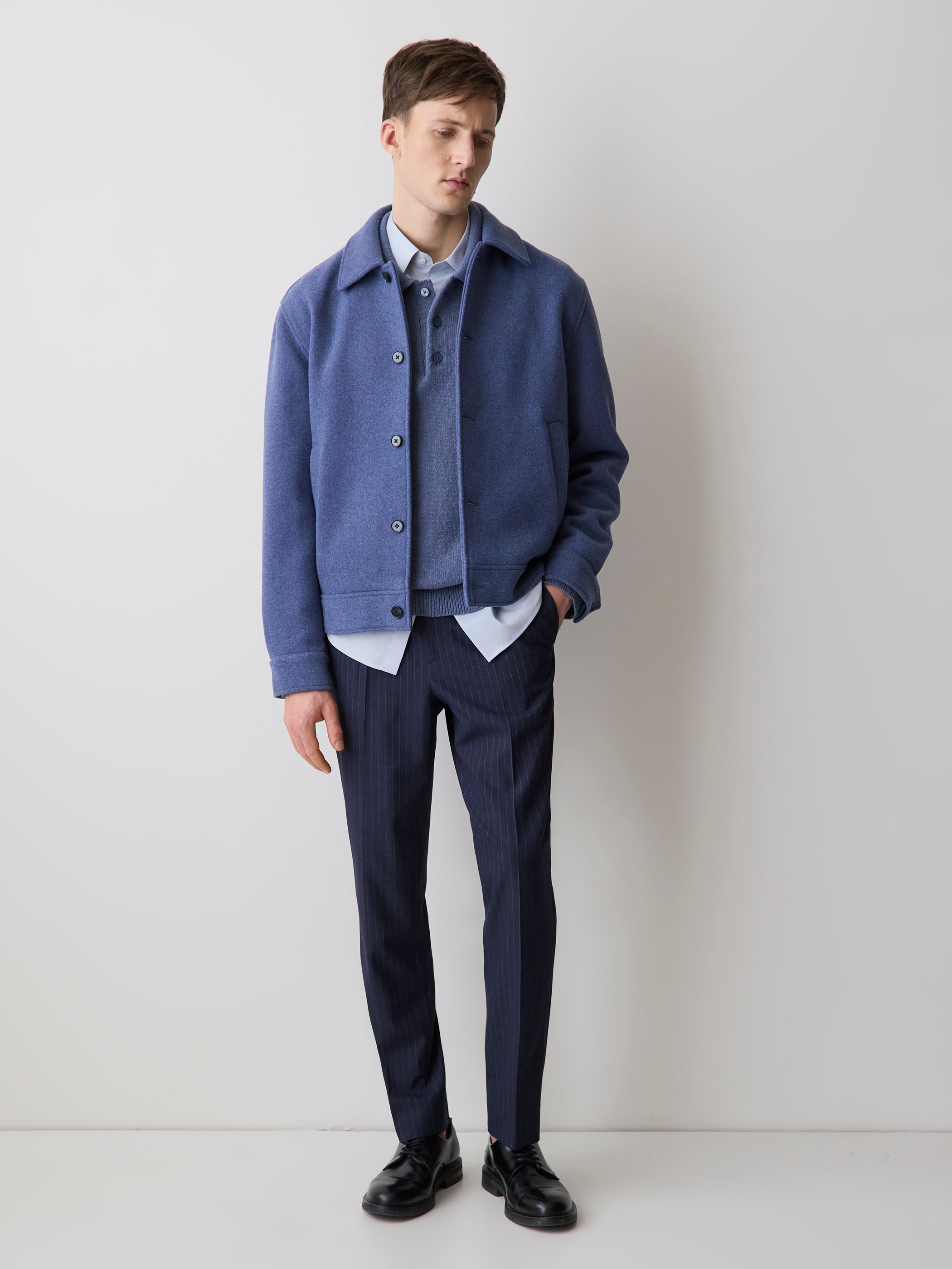 RW&CO Striped Tapered-Leg Pleated Dress Pant