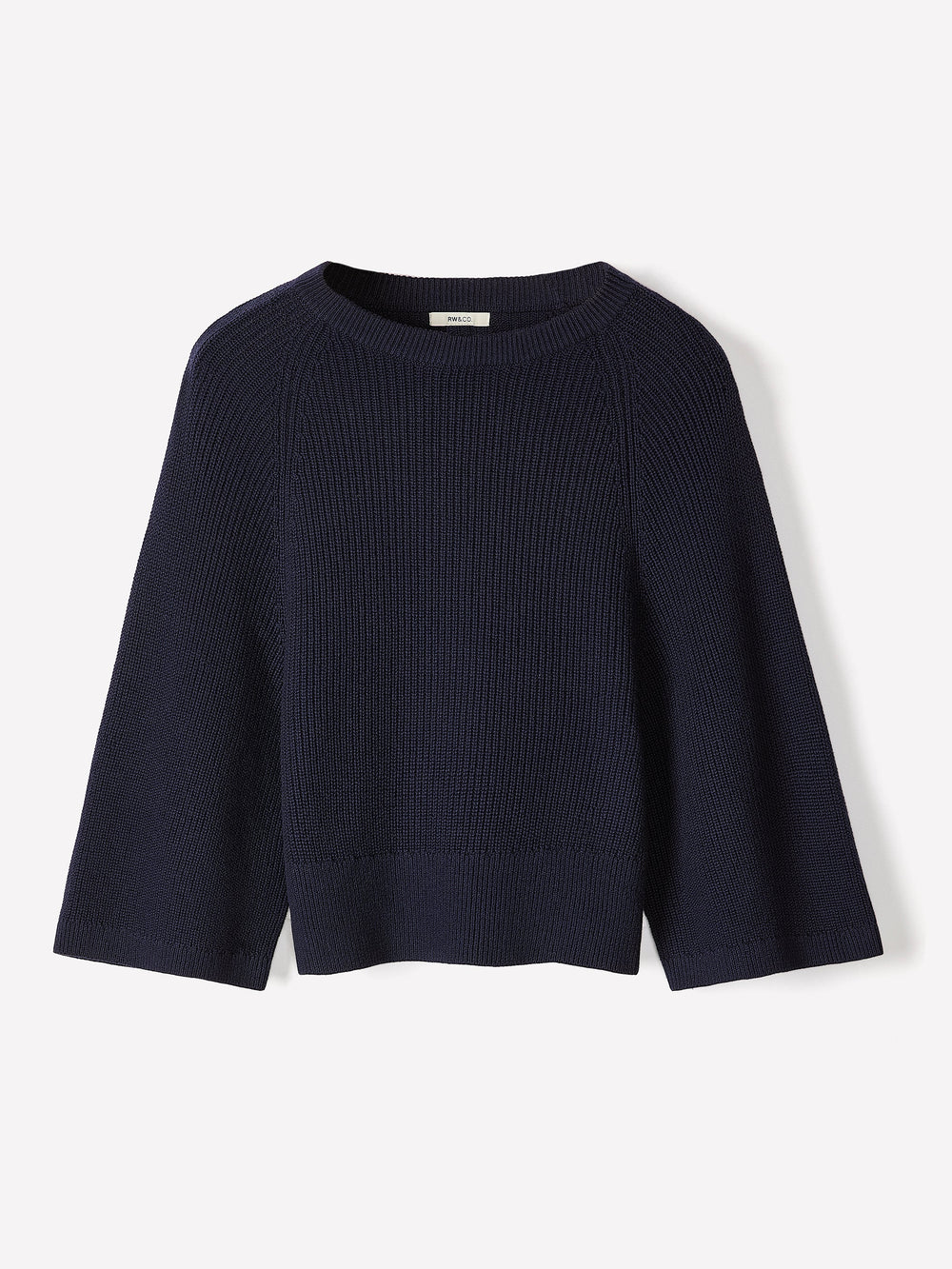 RW&CO Wide-Sleeve Crew-Neck Merino-Blend Sweater