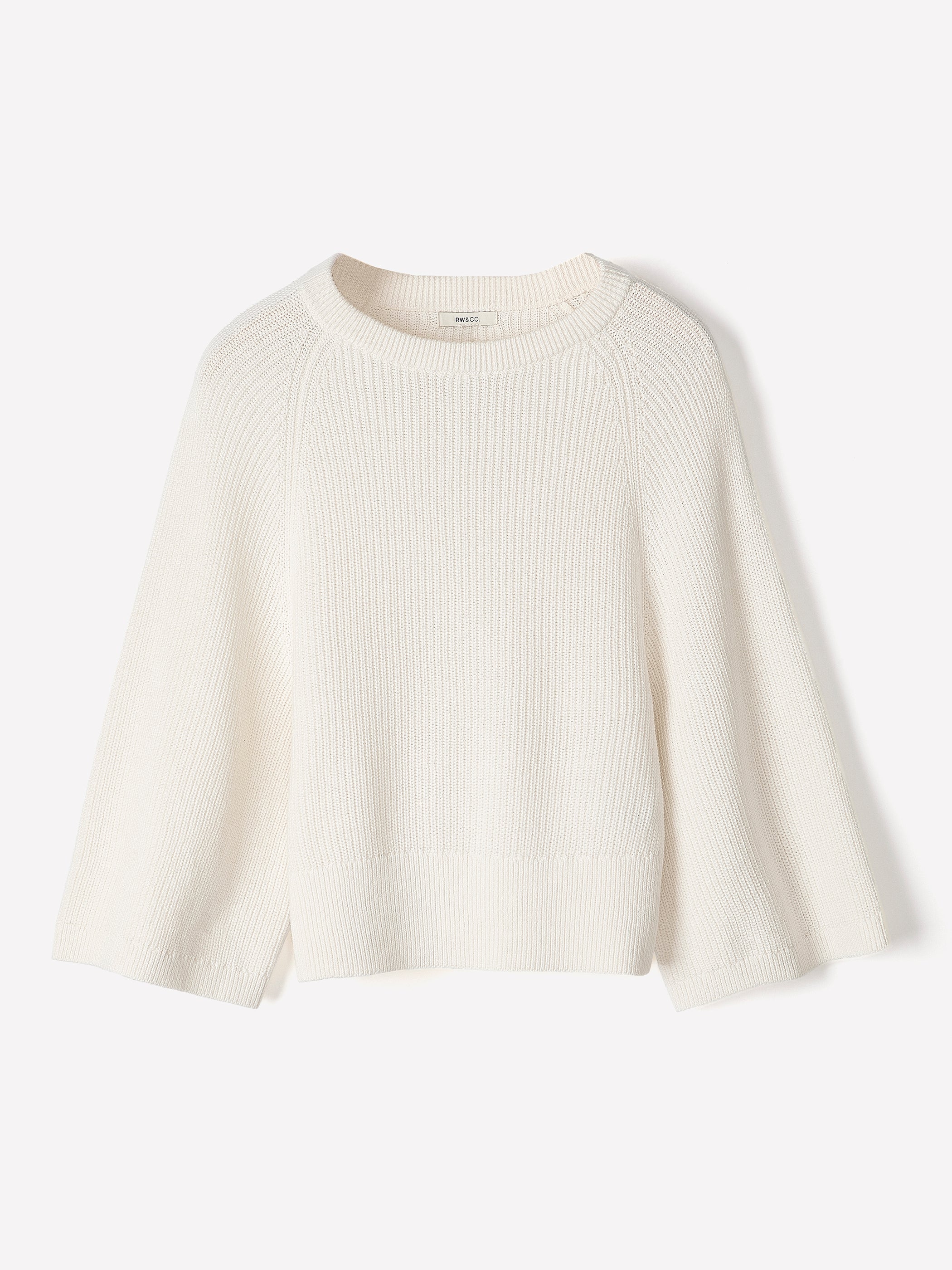 RW&CO Wide-Sleeve Crew-Neck Merino-Blend Sweater