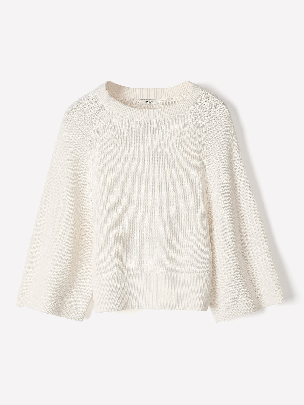 RW&CO Wide-Sleeve Crew-Neck Merino-Blend Sweater